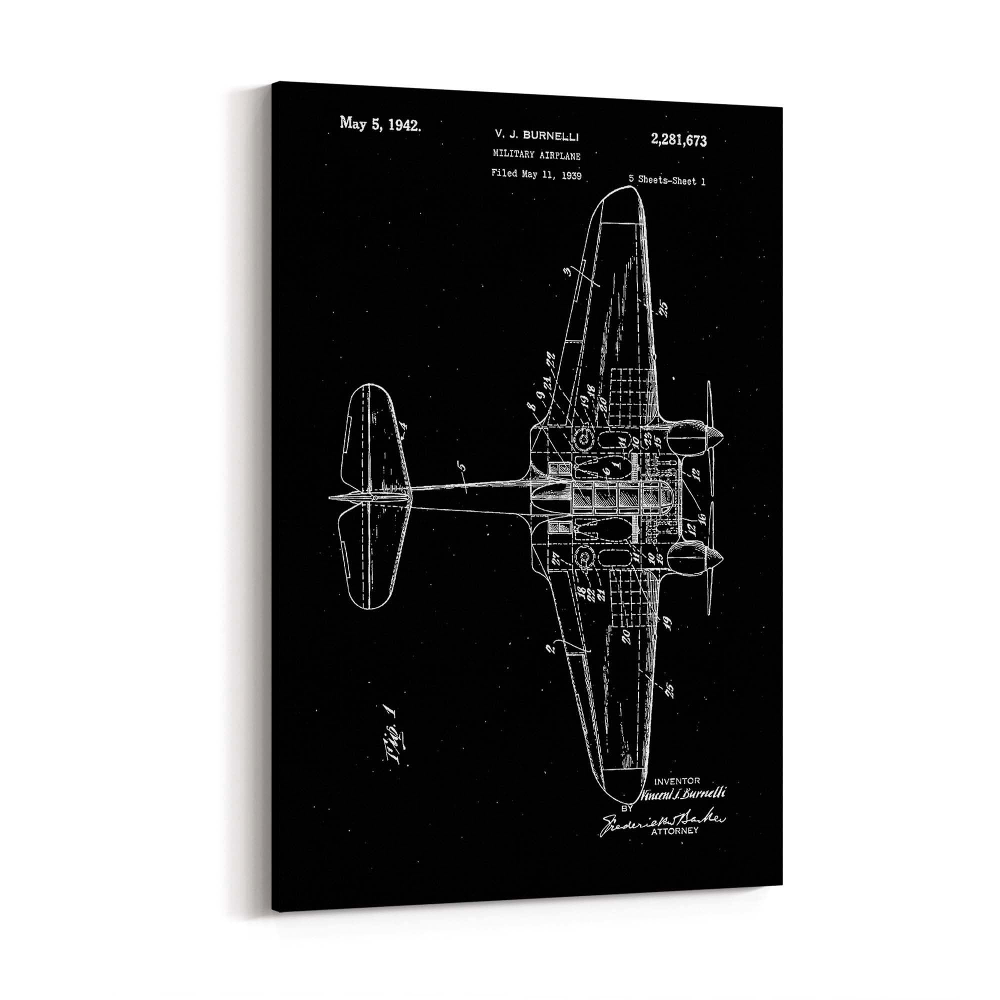 Wall Art - Airplane Patent Print