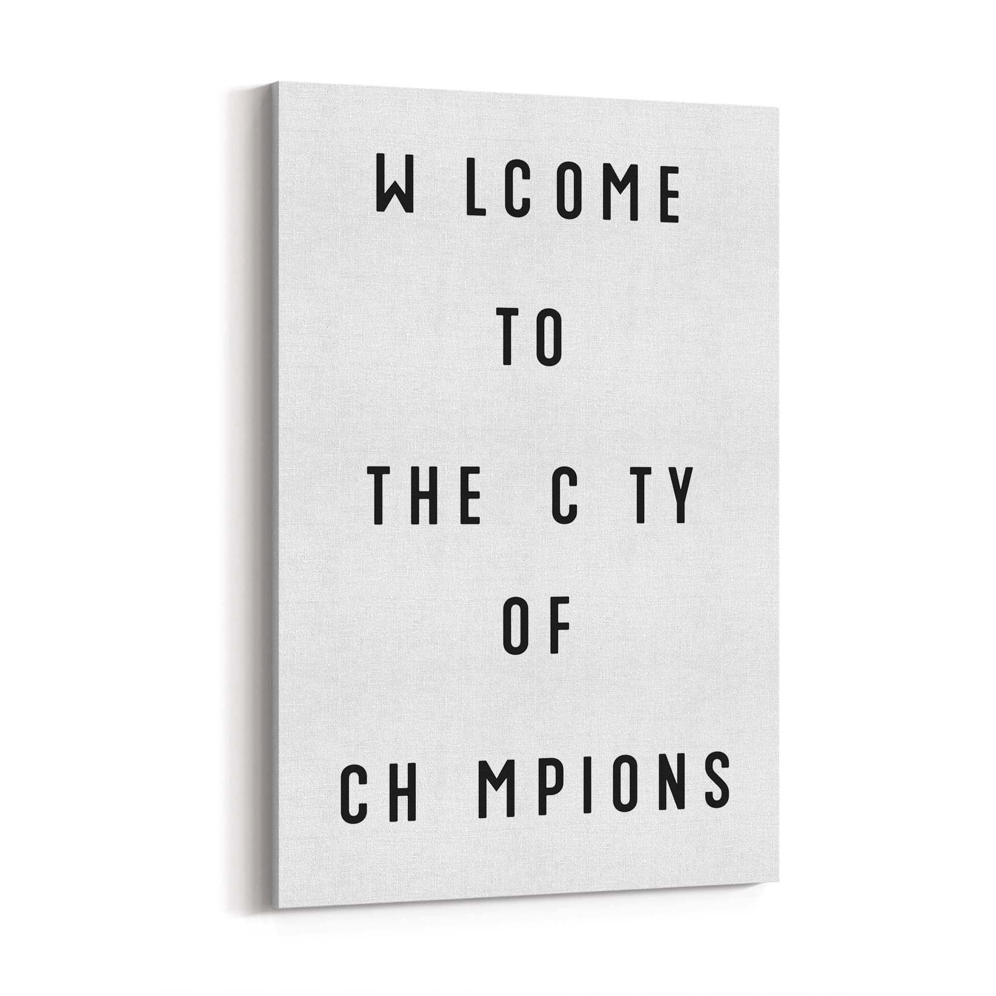 City of Champions Minimal Travel Trendy Wall Art - The Affordable Art Company