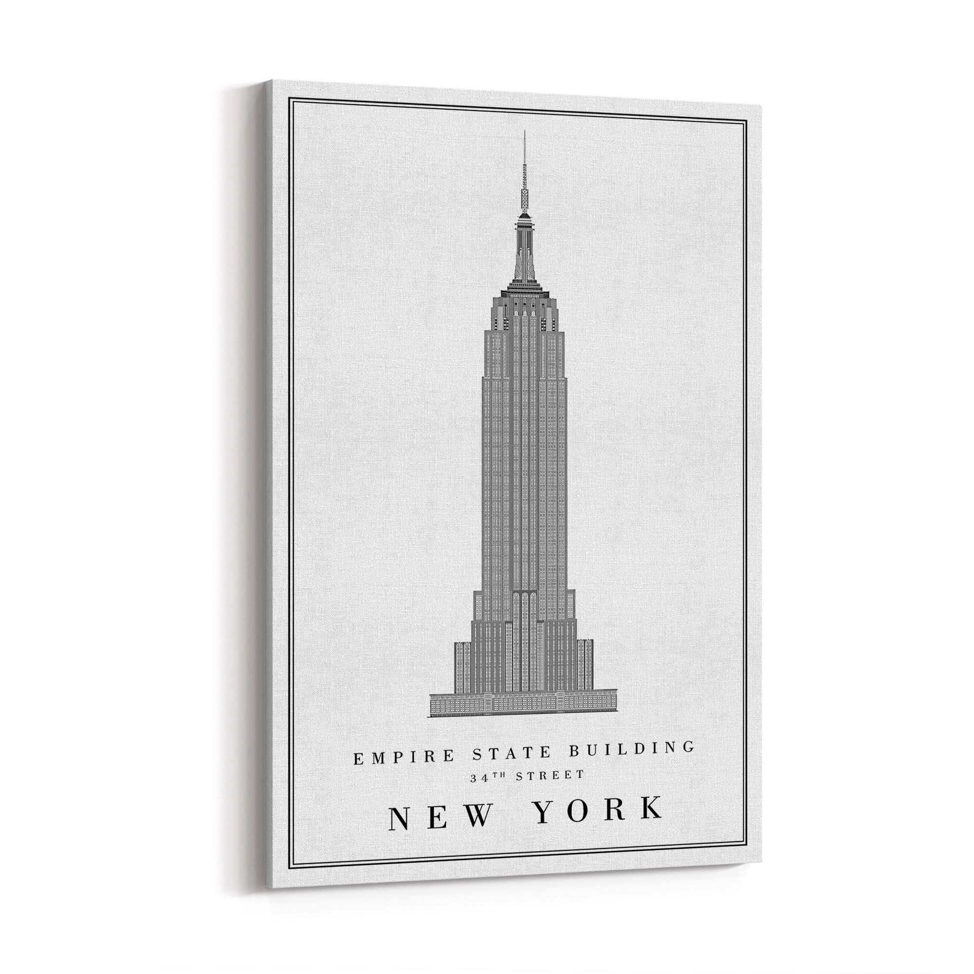 Empire State Building Minimal New York Wall Art - The Affordable Art Company