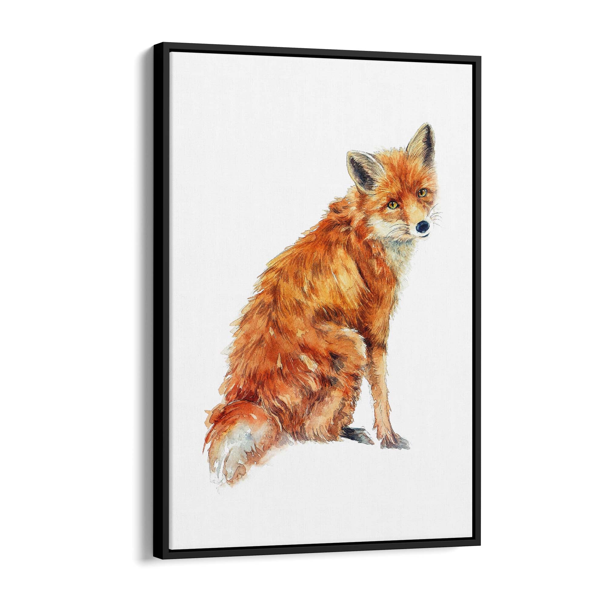 Watercolour Fox Painting Animal Nursery Wall Art - The Affordable Art Company