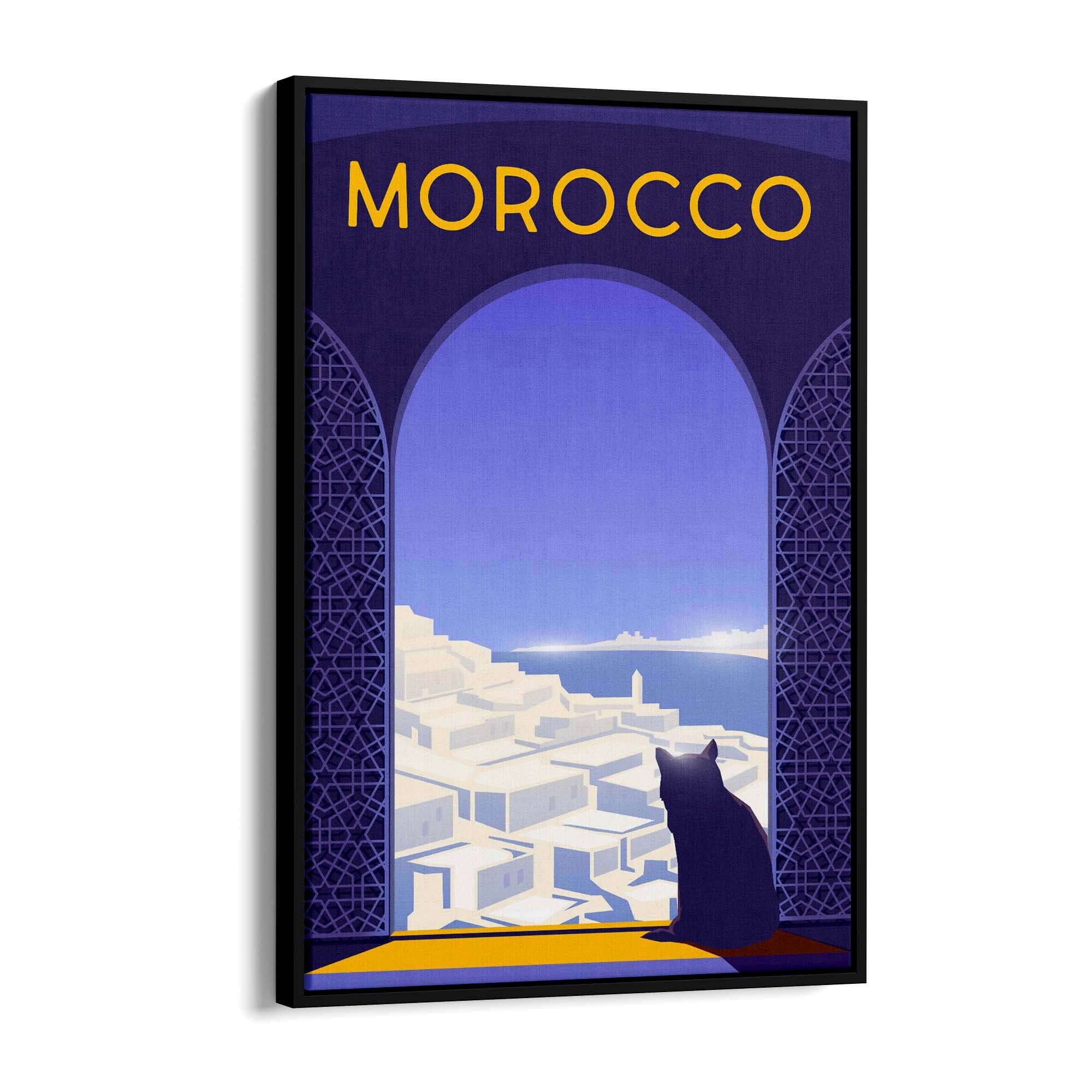 Retro Morocco Africa Travel Vintage Wall Art - The Affordable Art Company