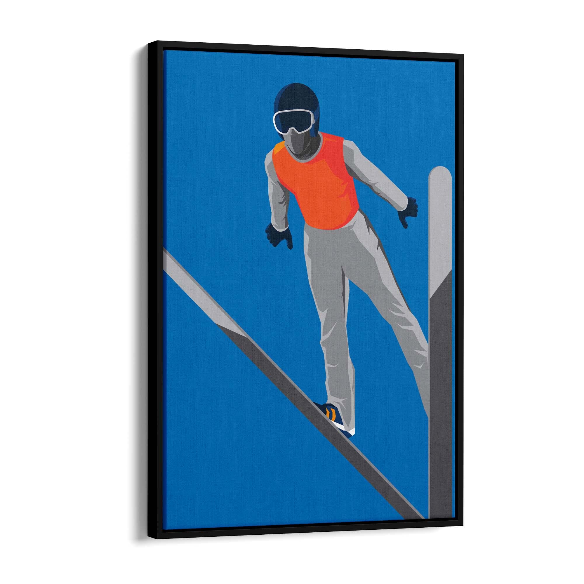 Retro Ski Winter Vintage Snow Cabin Wall Art #2 - The Affordable Art Company