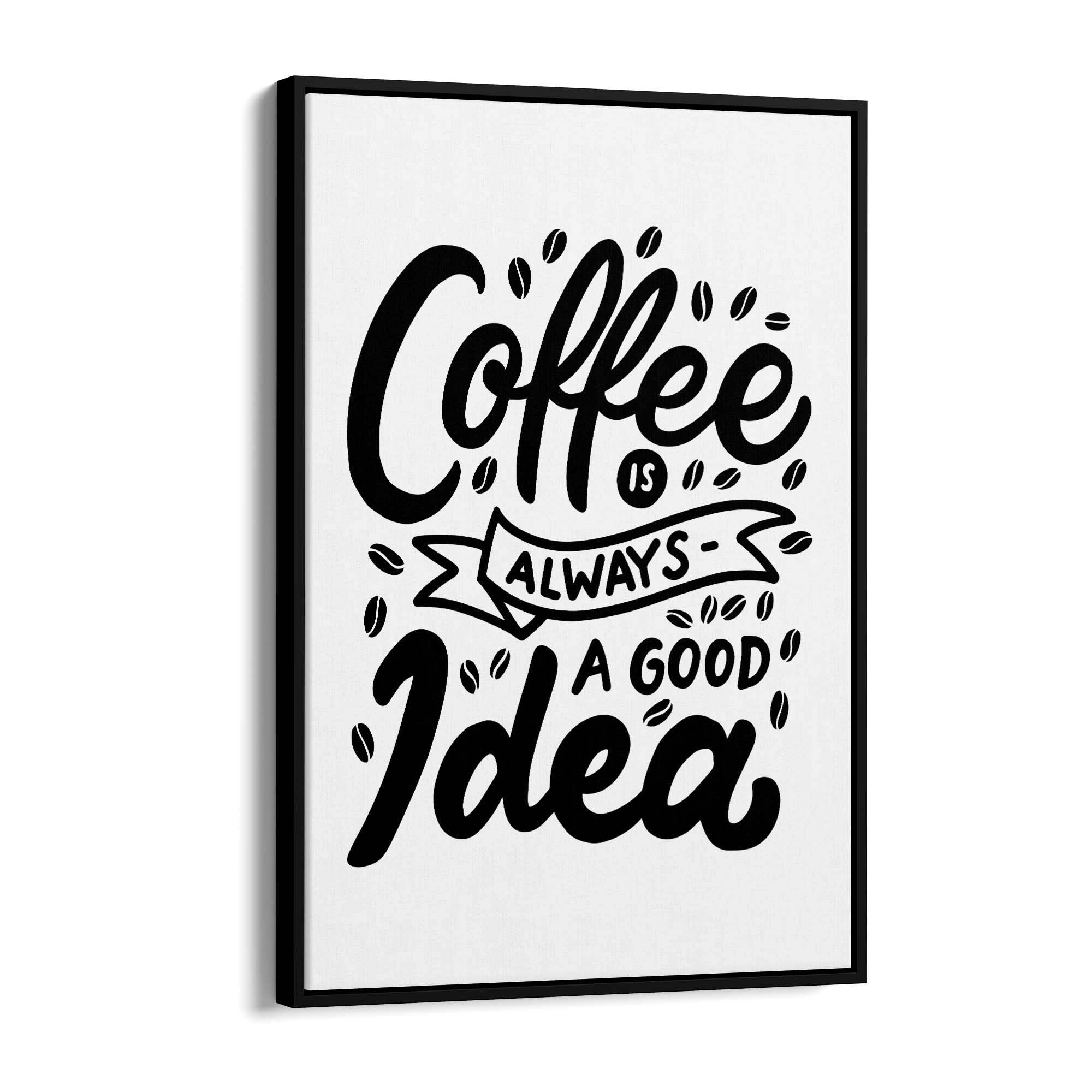 Coffee Quote Minimal Kitchen Cafe Style Wall Art #5 - The Affordable Art Company