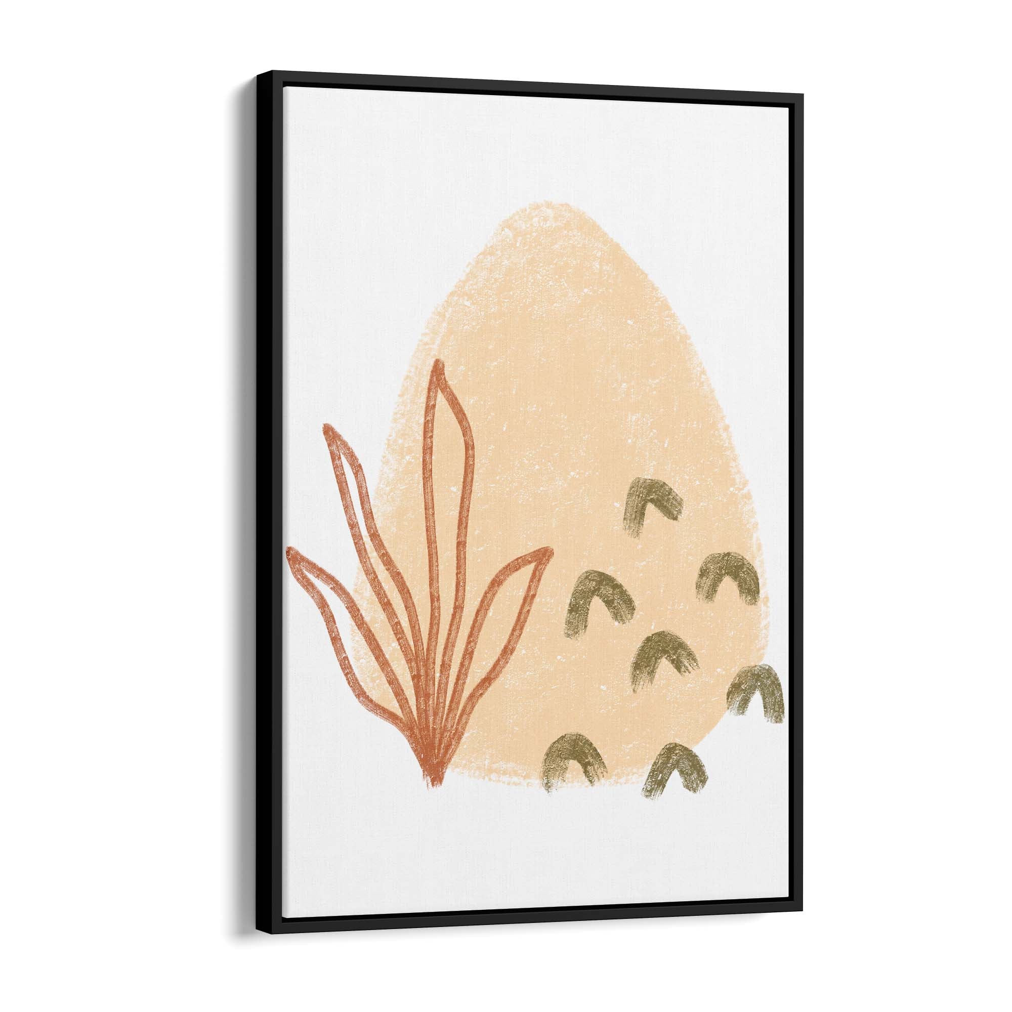 Minimal Plant Abstract Retro Kitchen Wall Art #1 - The Affordable Art Company