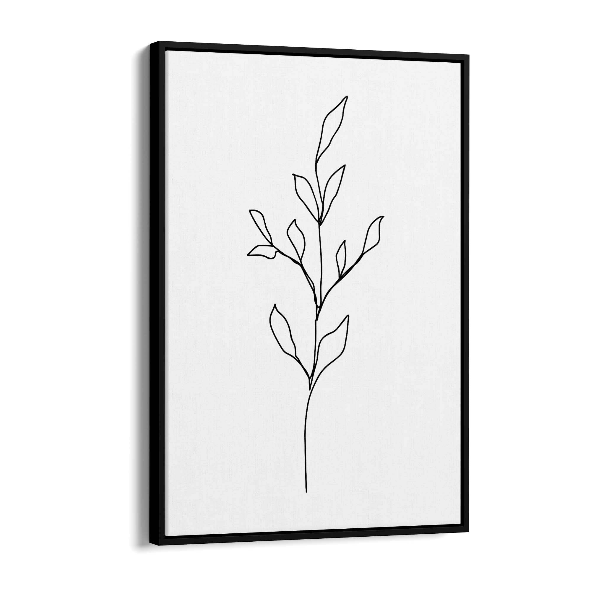 Minimal Floral Drawing Flower Abstract Wall Art #41 - The Affordable Art Company