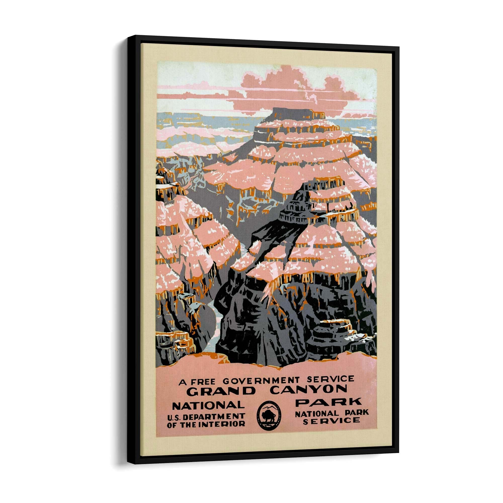 Grand Canyon, USA Vintage Travel Advert Wall Art - The Affordable Art Company