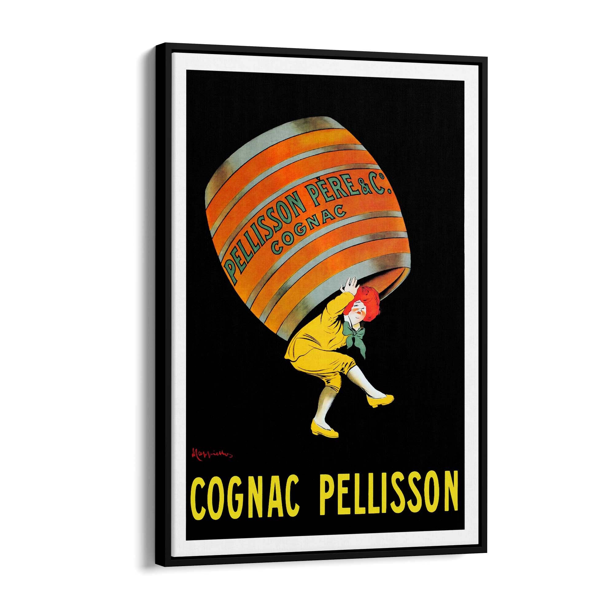 Cognac Pellisson Vintage Drink Advert Wall Art - The Affordable Art Company
