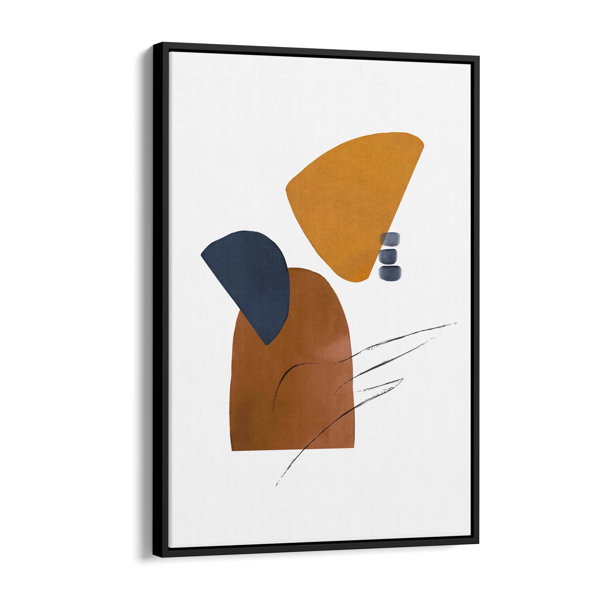 Blue Abstract Painting Minimal Modern Wall Art #13 - The Affordable Art Company