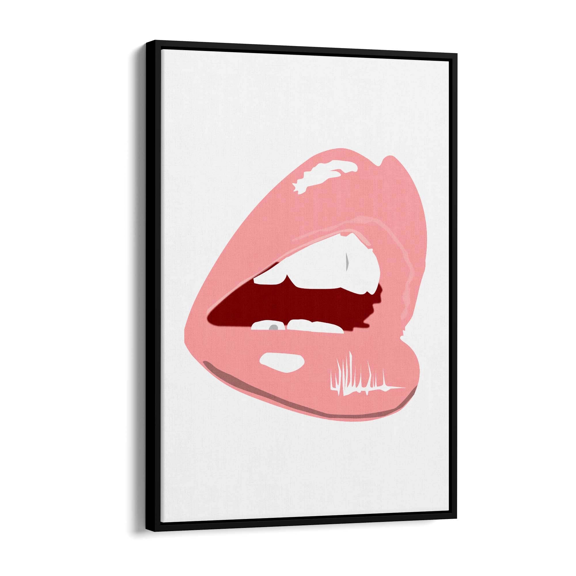 Pink Lips Fashion Girls Bedroom Makeup Wall Art - The Affordable Art Company