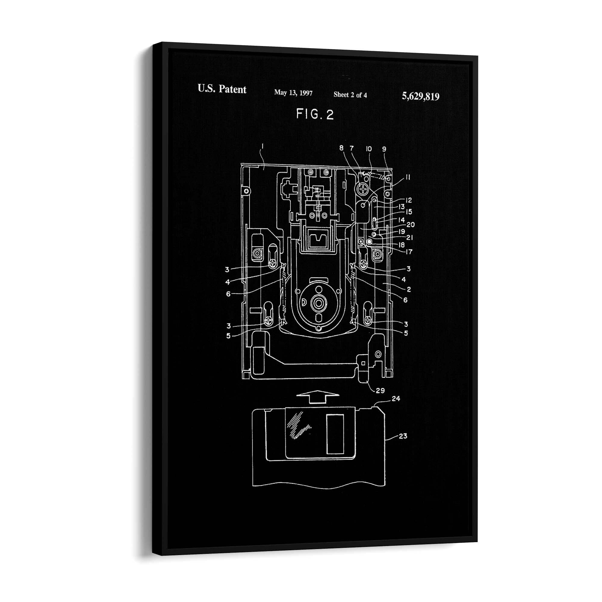 Vintage Floppy Disk Patent Wall Art #1 - The Affordable Art Company