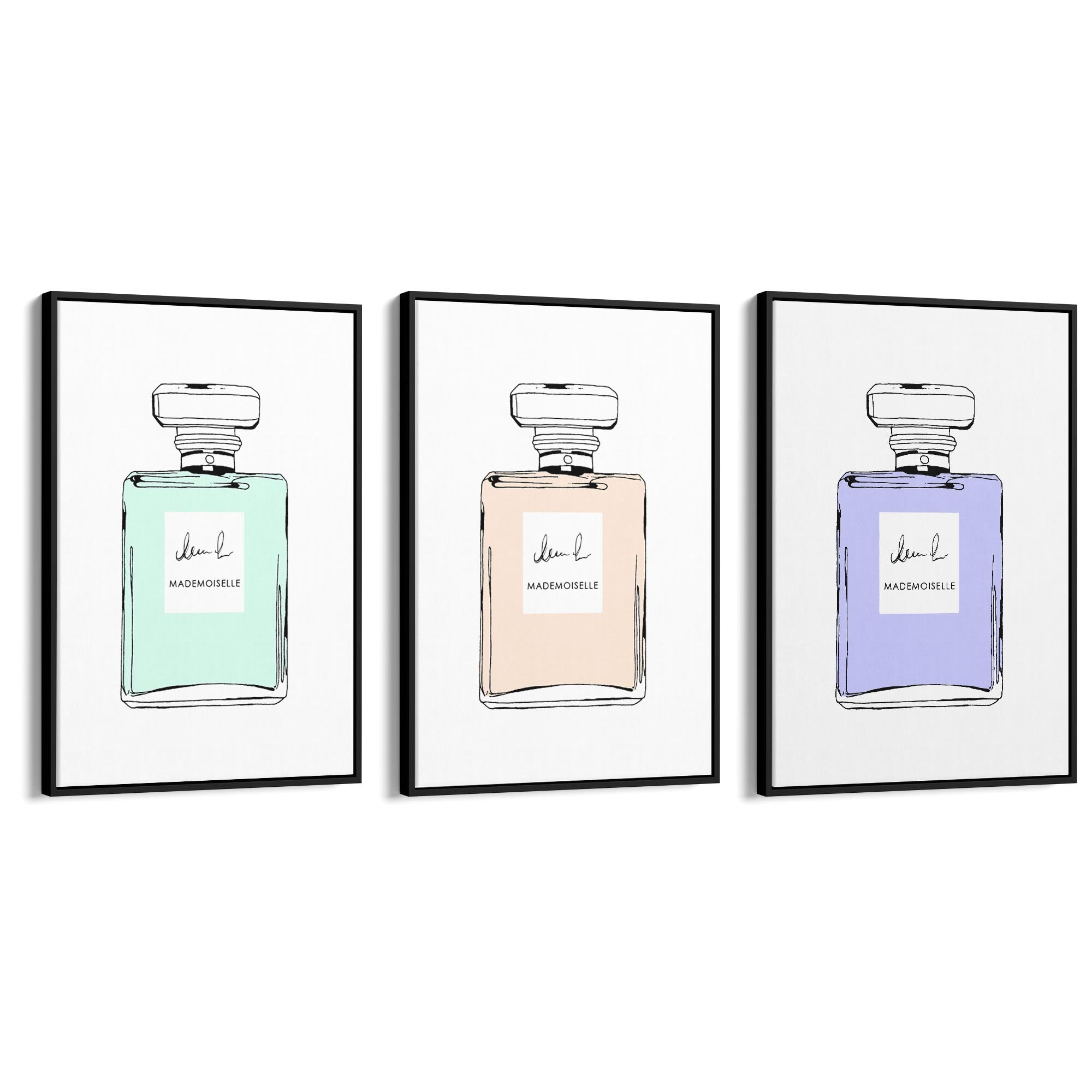 Set of Perfume Bottle Fashion Bedroom Wall Art #4 - The Affordable Art Company