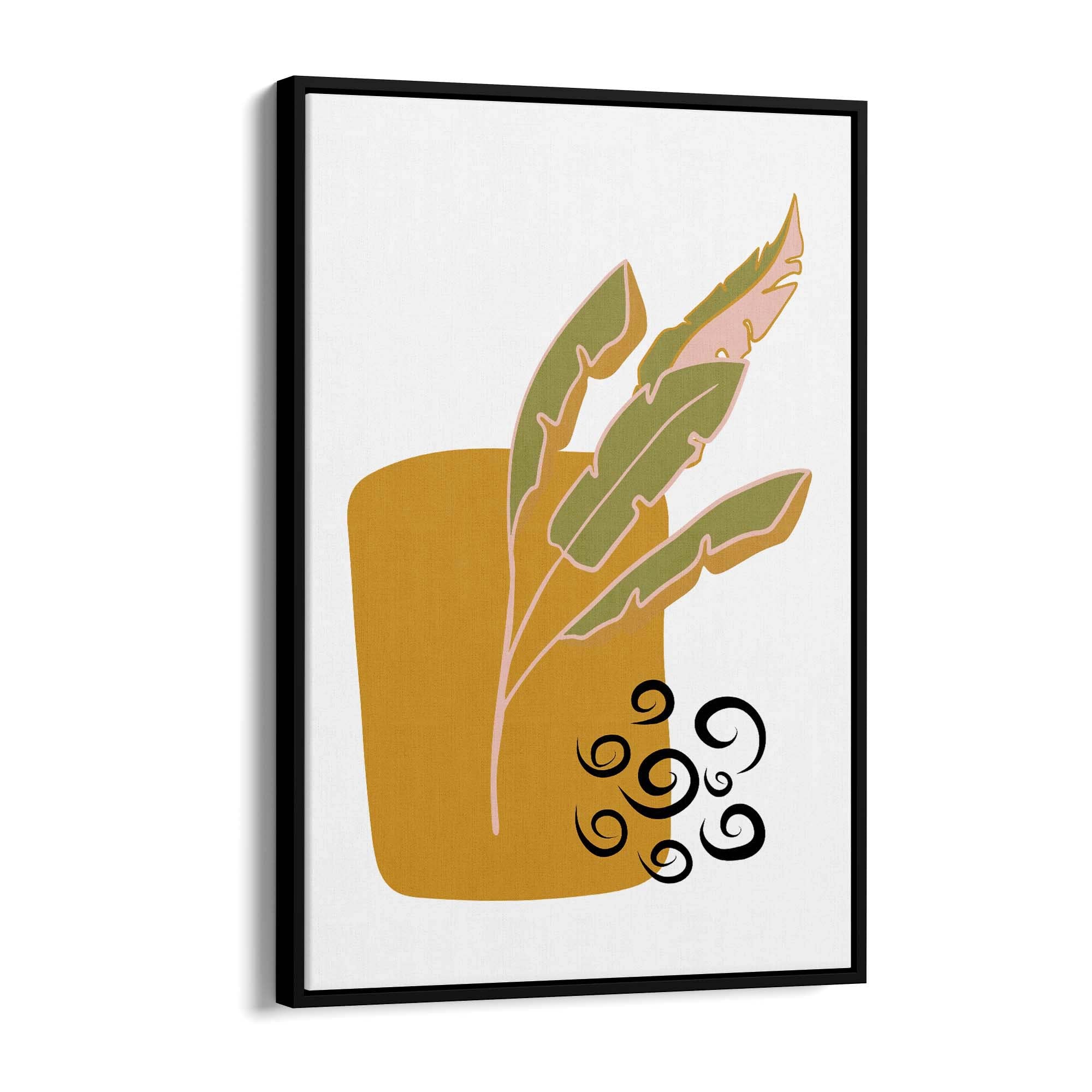 Abstract House Plant Minimal Living Room Wall Art #2 - The Affordable Art Company