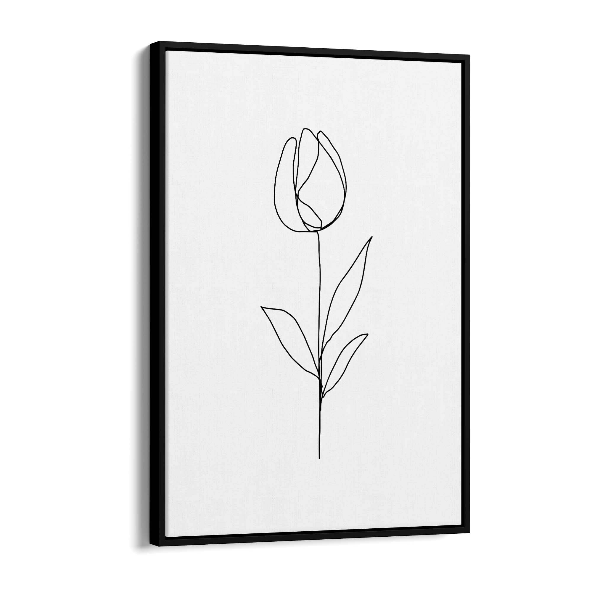 Minimal Tulip Flower Line Drawing Wall Art #5 - The Affordable Art Company