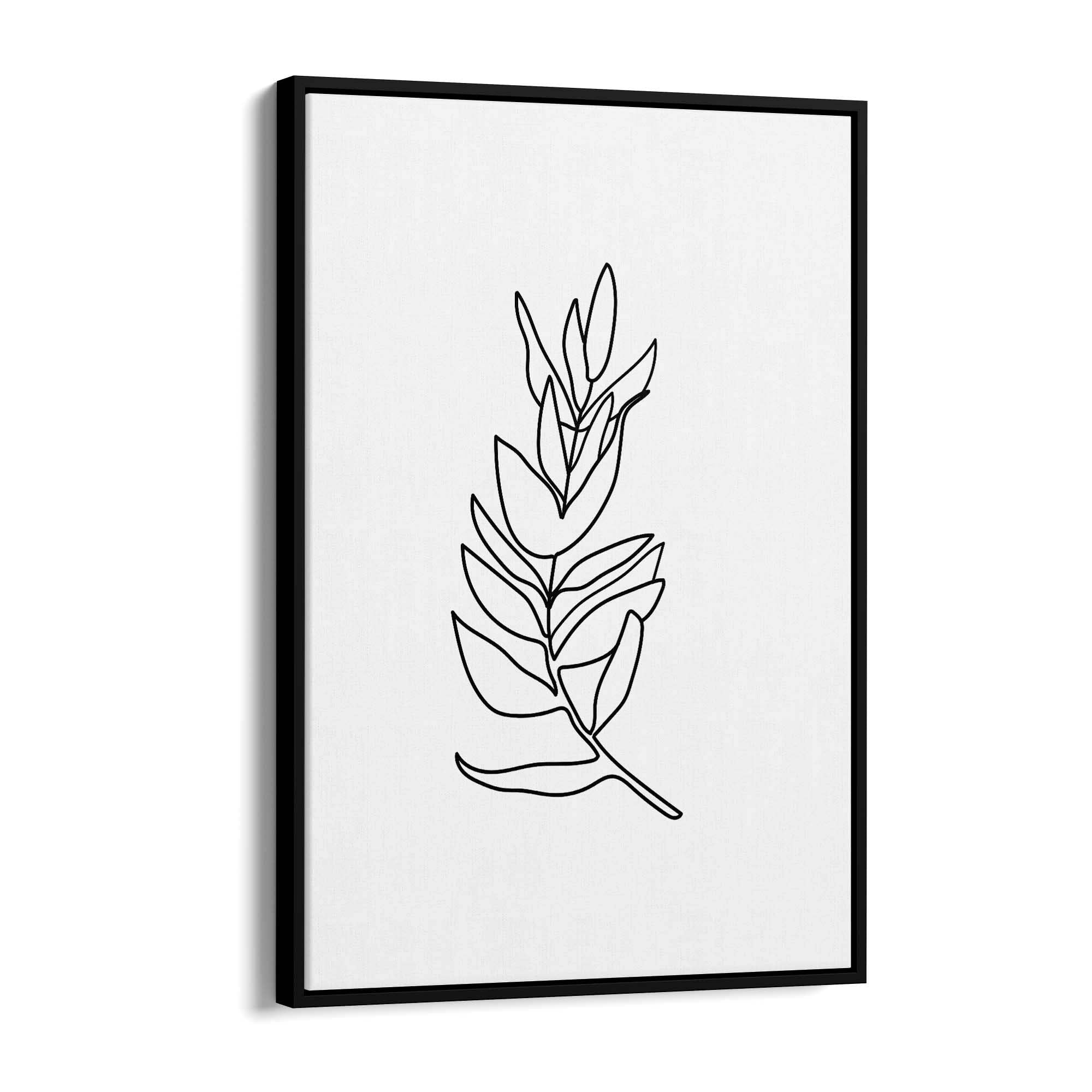 Minimal Branch Line Drawing Plant Nature Wall Art #1 - The Affordable Art Company