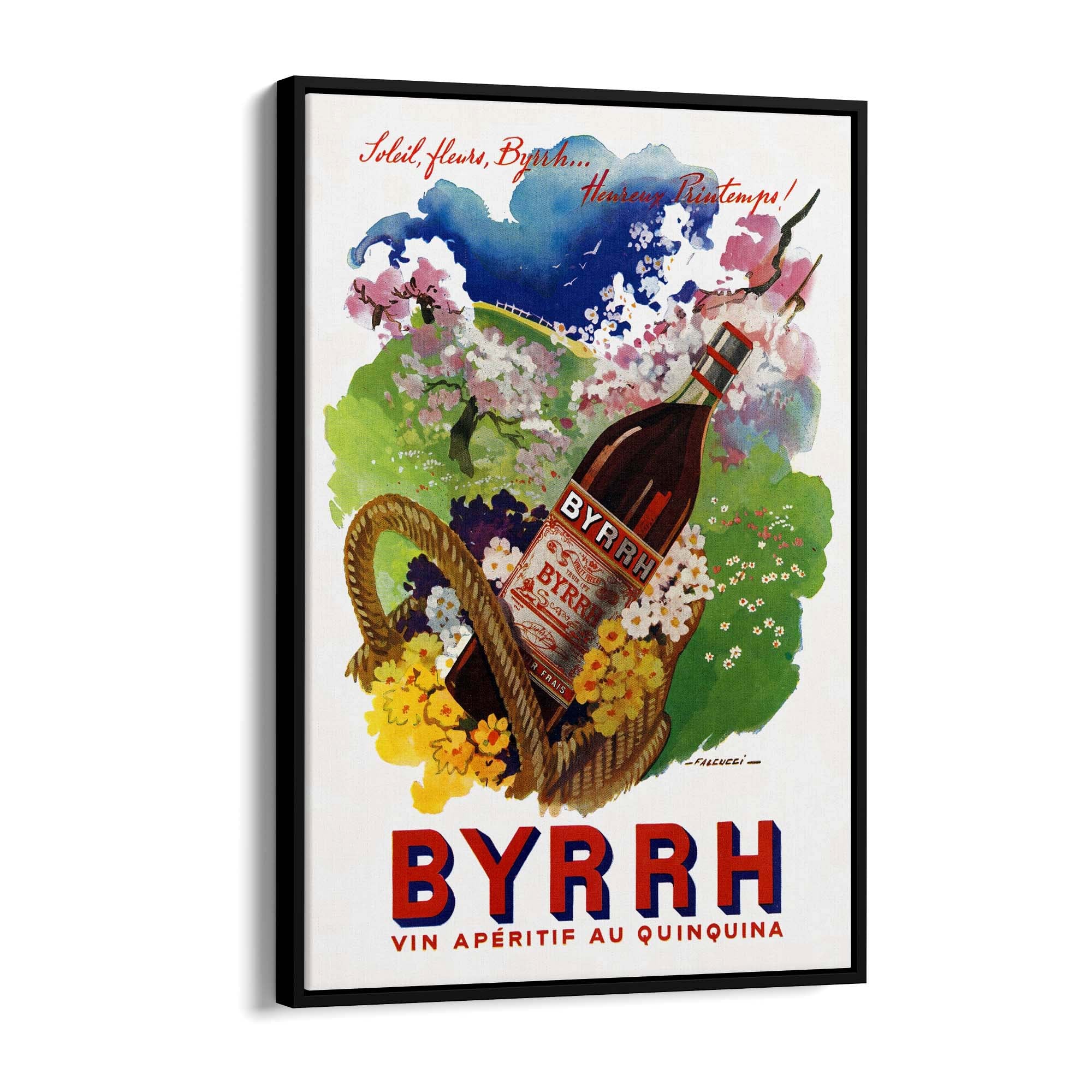 Spring Byrrh Vintage Drinks Advert Wall Art - The Affordable Art Company