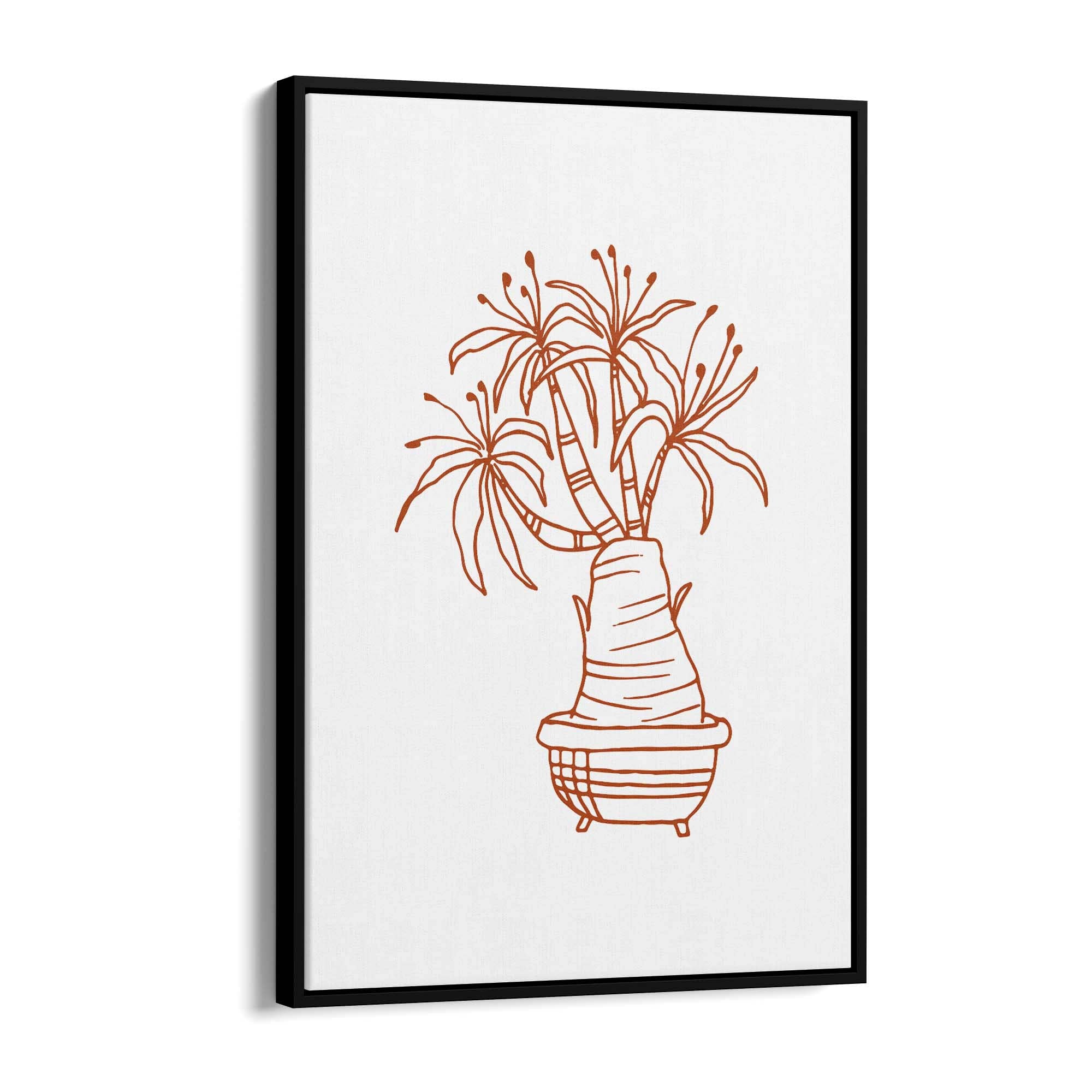 Abstract House Plant Minimal Living Room Wall Art #22 - The Affordable Art Company