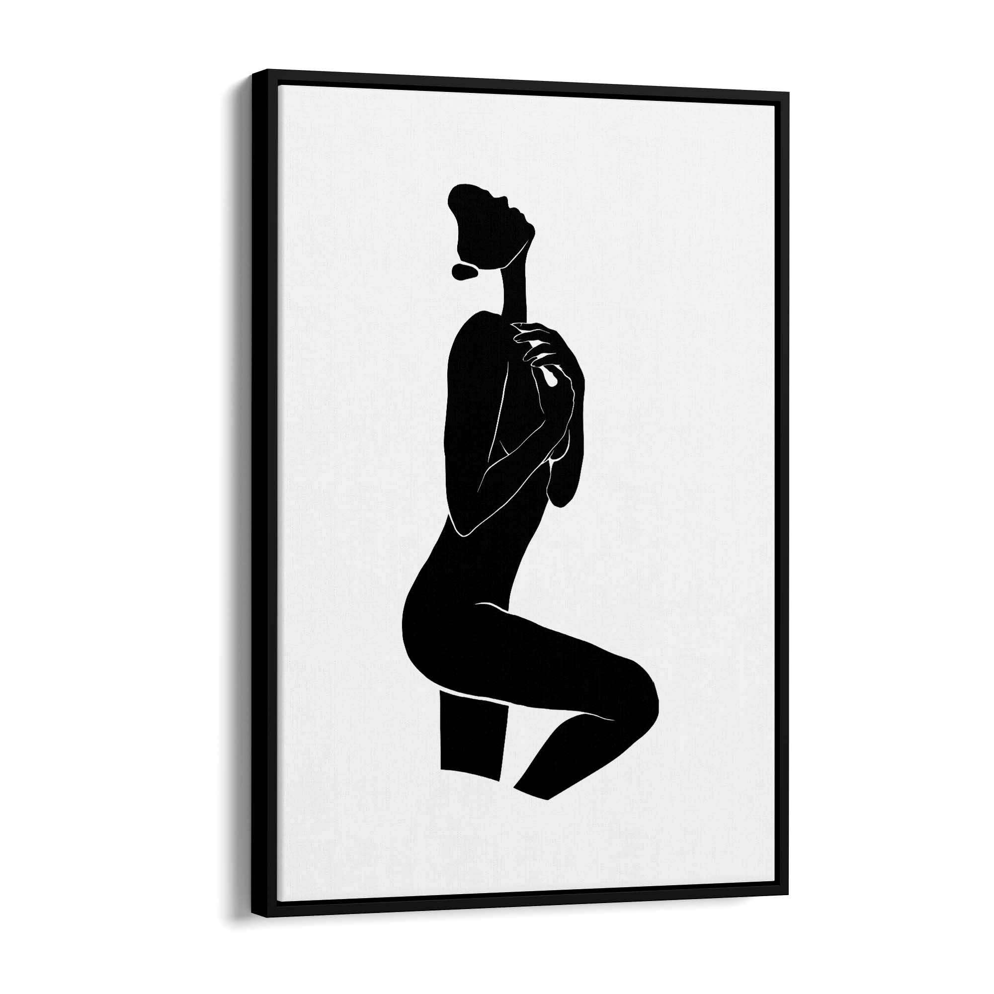 Minimal Nude Woman Female Shape Wall Art - The Affordable Art Company