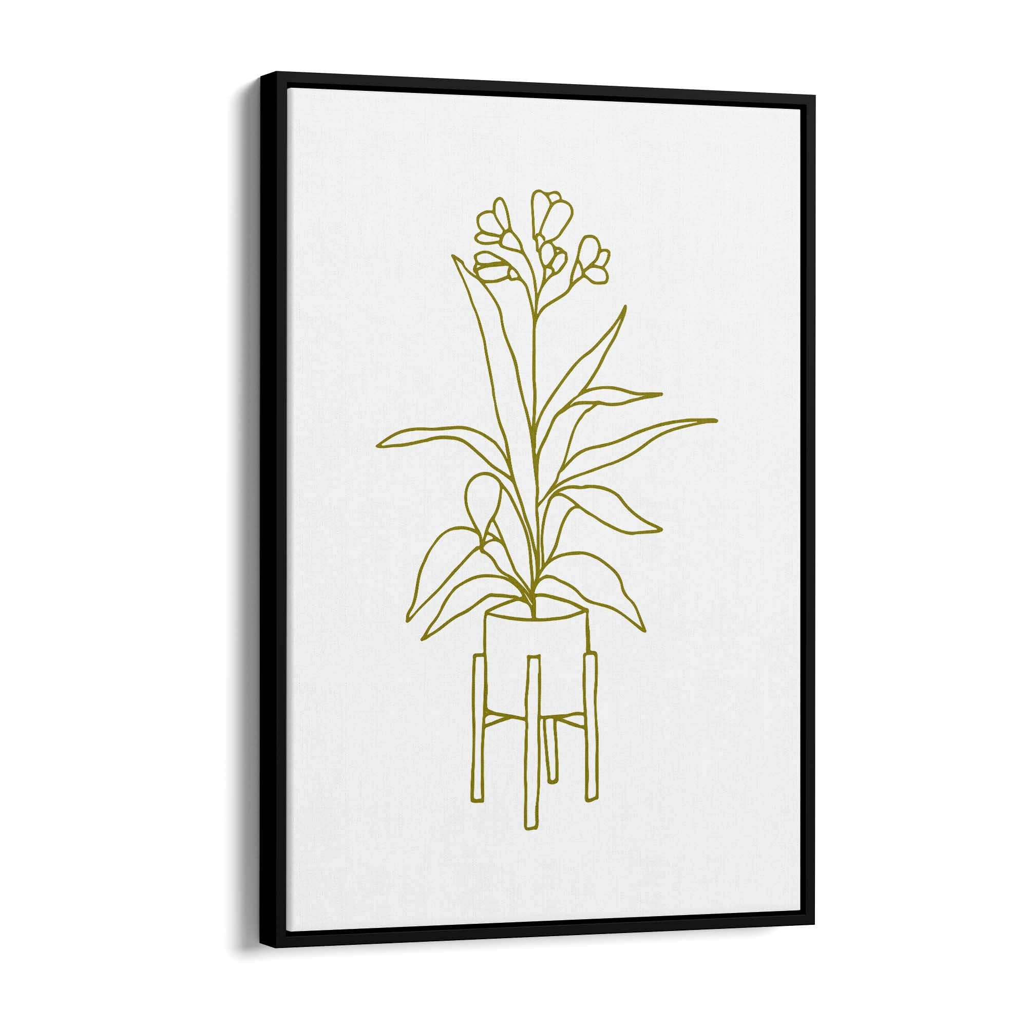 Abstract House Plant Minimal Living Room Wall Art #28 - The Affordable Art Company