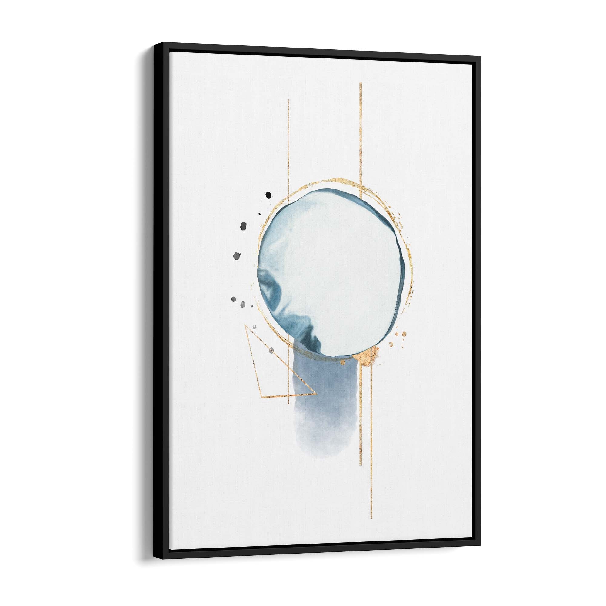 Blue Abstract Painting Minimal Modern Wall Art #2 - The Affordable Art Company