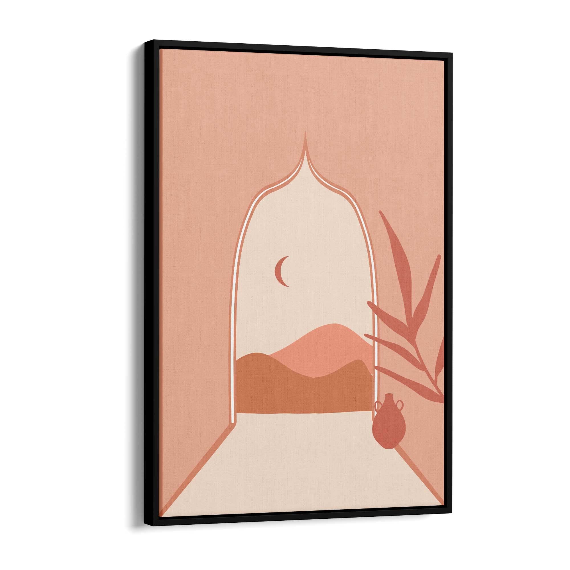 Minimal Egypt Retro Pink & Pastel Wall Art - The Affordable Art Company