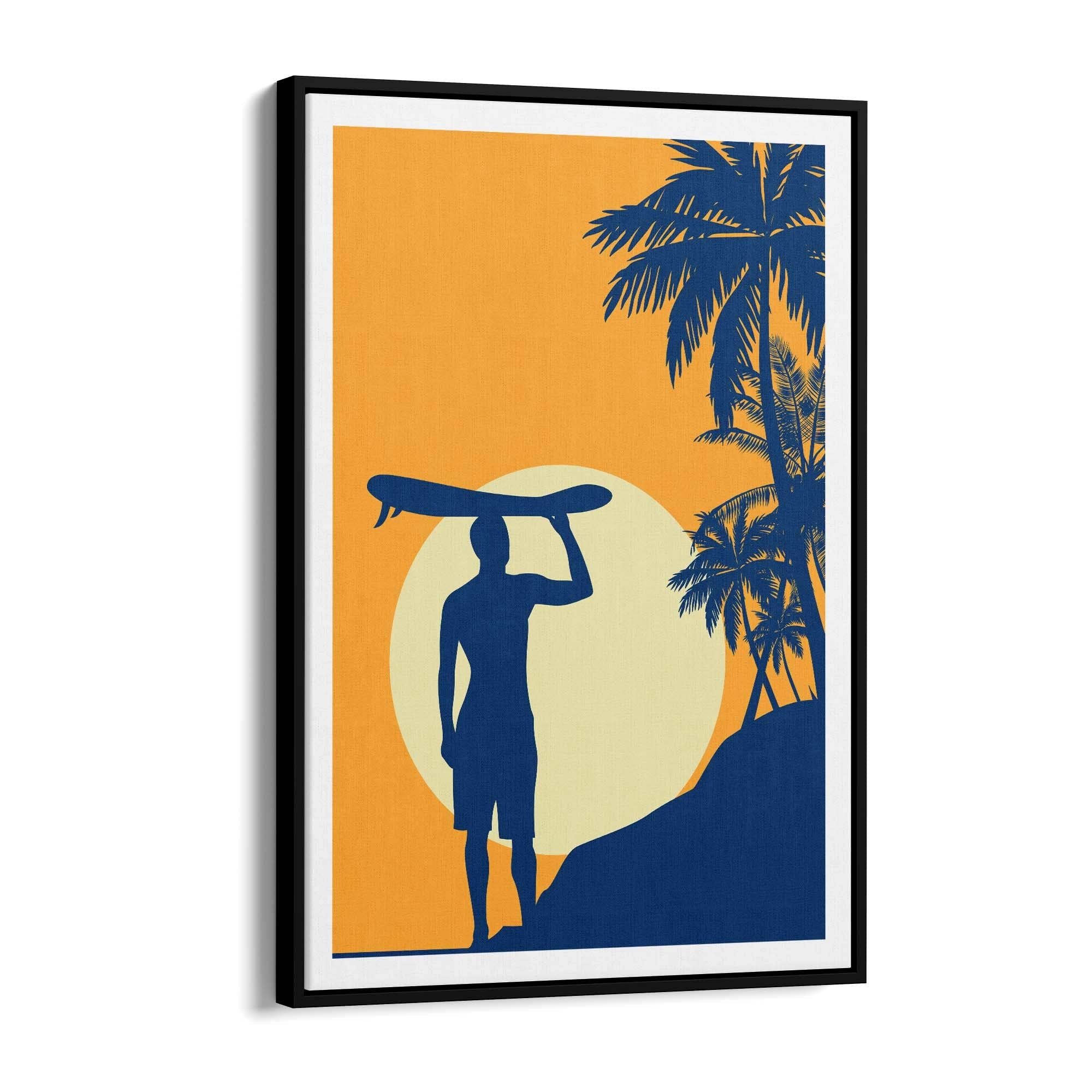 Retro Summer Surf Coastal Vintage Beach Wall Art #1 - The Affordable Art Company