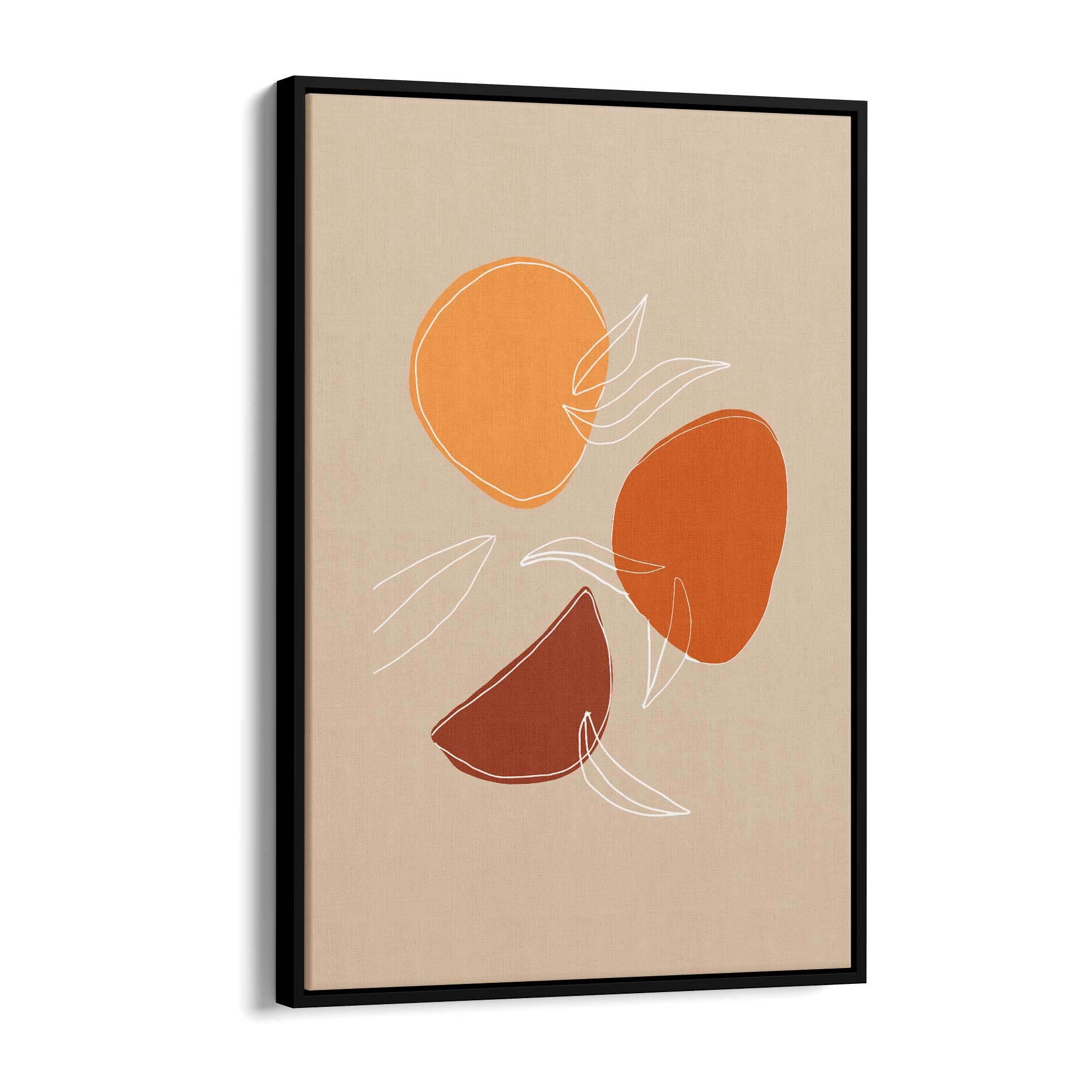 Retro Peach Fruit Kitchen Cafe Style Pastel Wall Art #1 - The Affordable Art Company