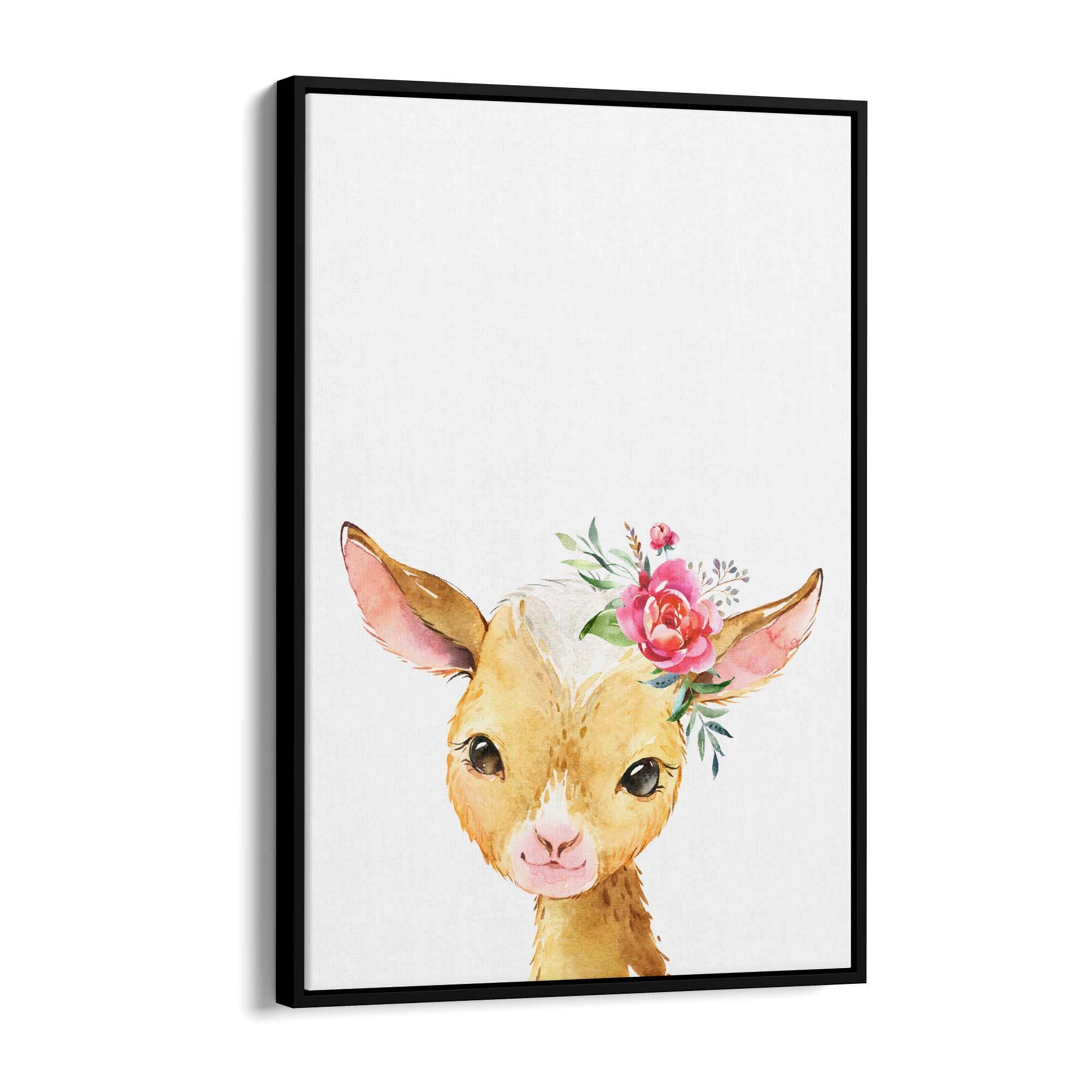 Cute Baby Goat Nursery Animal Gift Wall Art - The Affordable Art Company