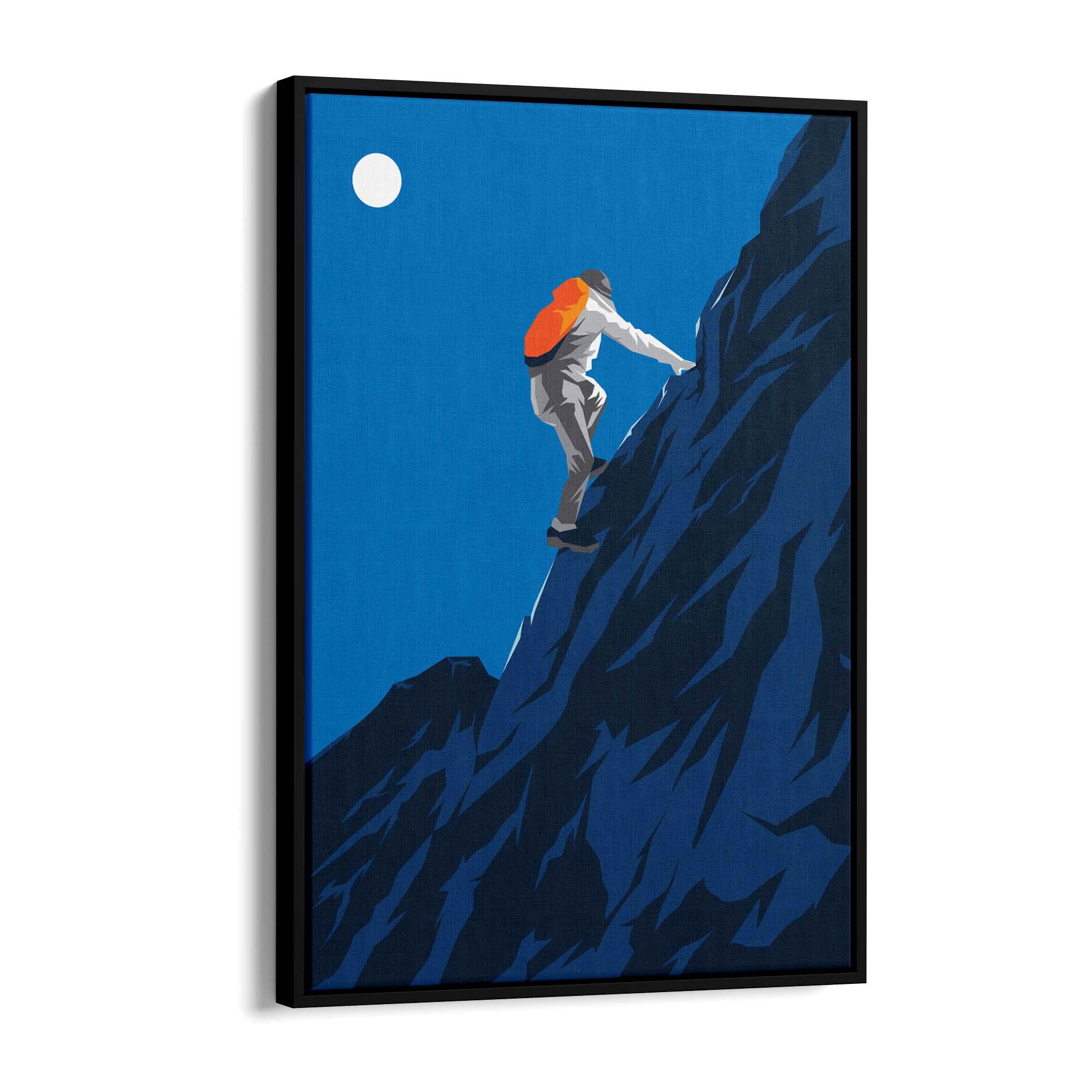 Retro Mountain Climbing Winter Sports Wall Art #1 - The Affordable Art Company