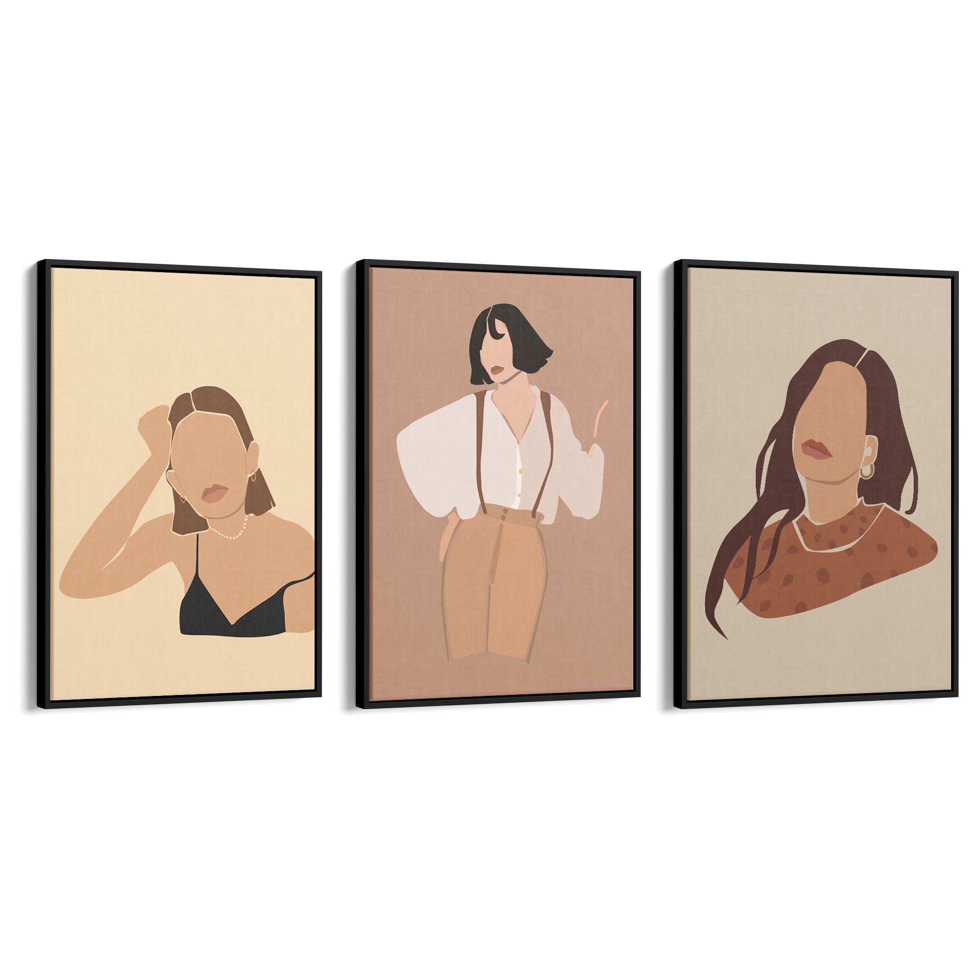 Set of Retro Fashion Minimal Bedroom Wall Art - The Affordable Art Company