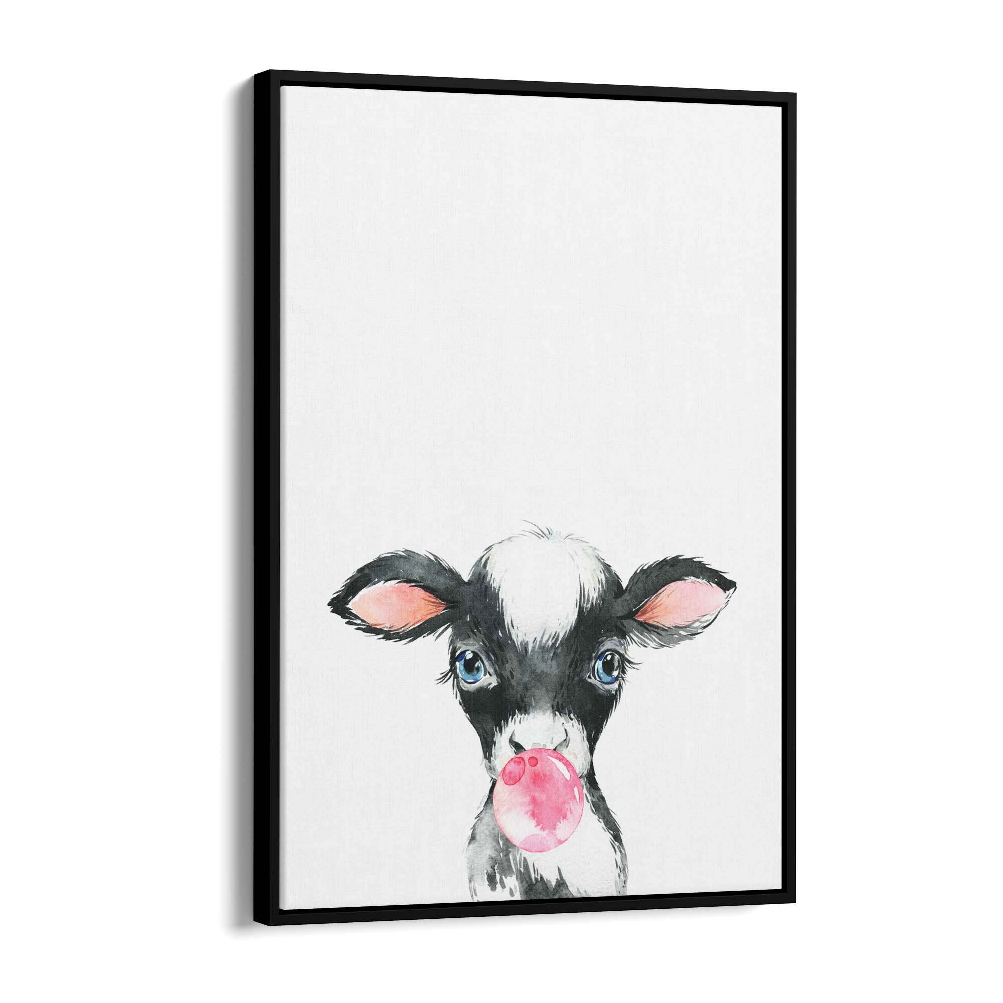 Cute Baby Cow Nursery Animal Gift Wall Art #3 - The Affordable Art Company