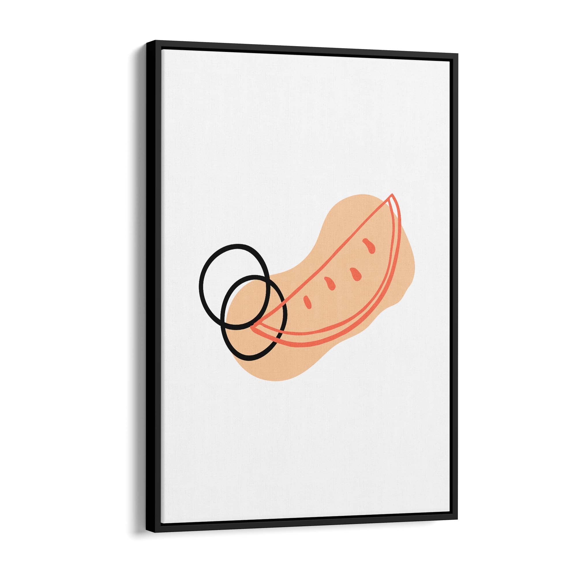 Minimal Melon Fruit Kitchen Cafe Retro Wall Art - The Affordable Art Company