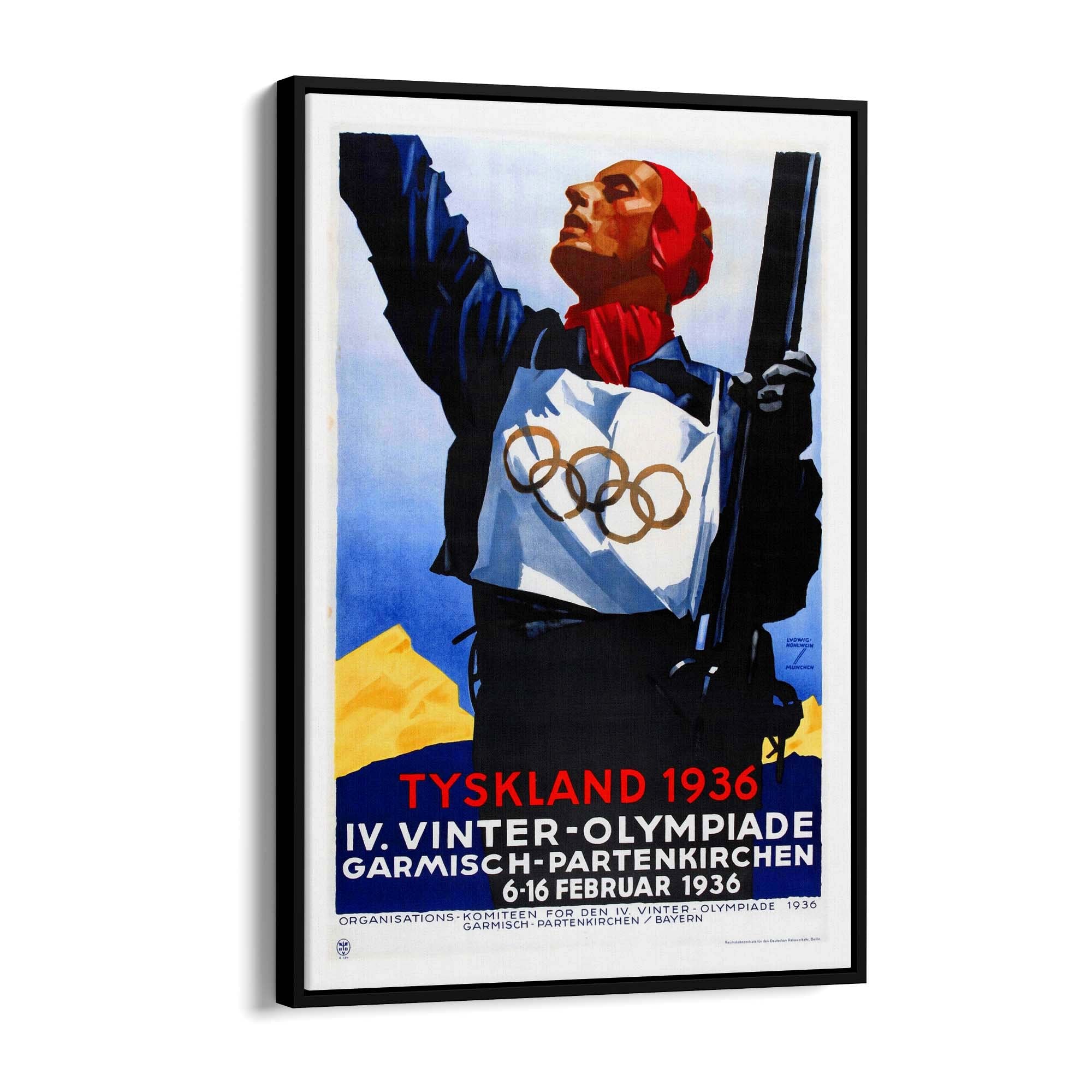 Olympic Games Germany (1936) Vintage Wall Art - The Affordable Art Company