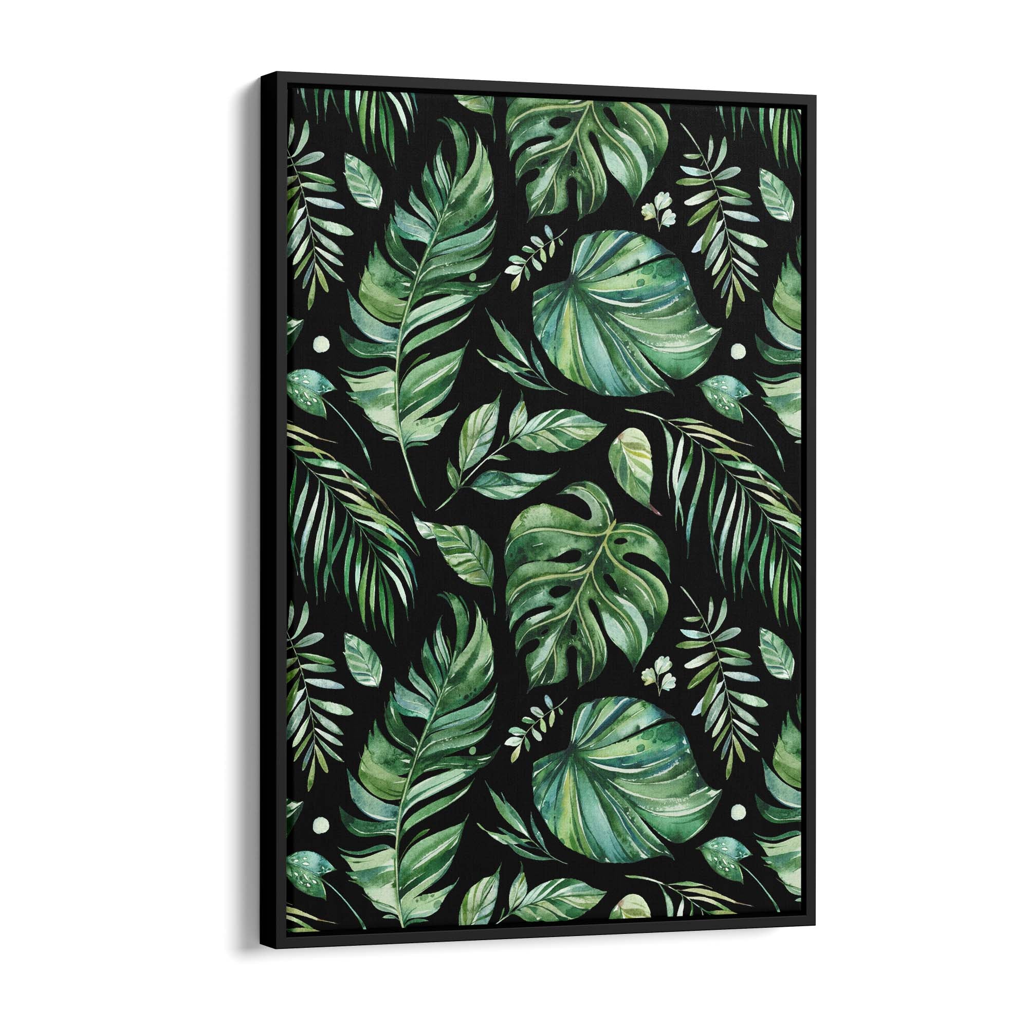 Tropical Leaf Pattern Green Plant Leaves Wall Art #4 - The Affordable Art Company