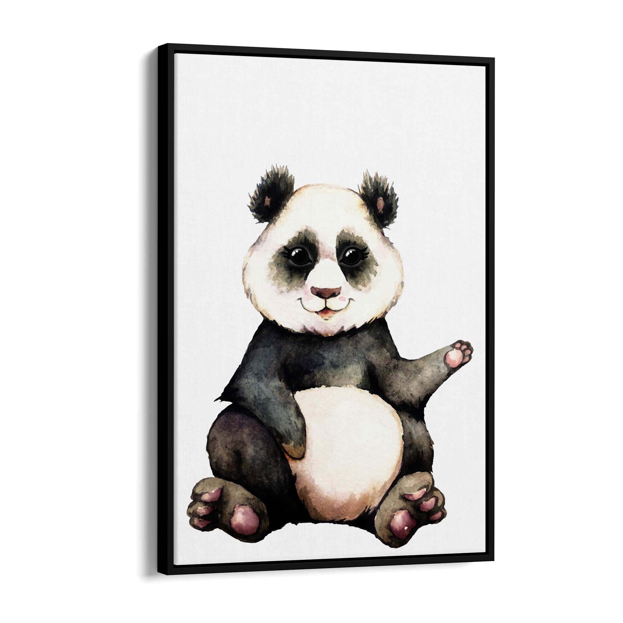 Cartoon Panda Cute Nursery Baby Animal Art - The Affordable Art Company