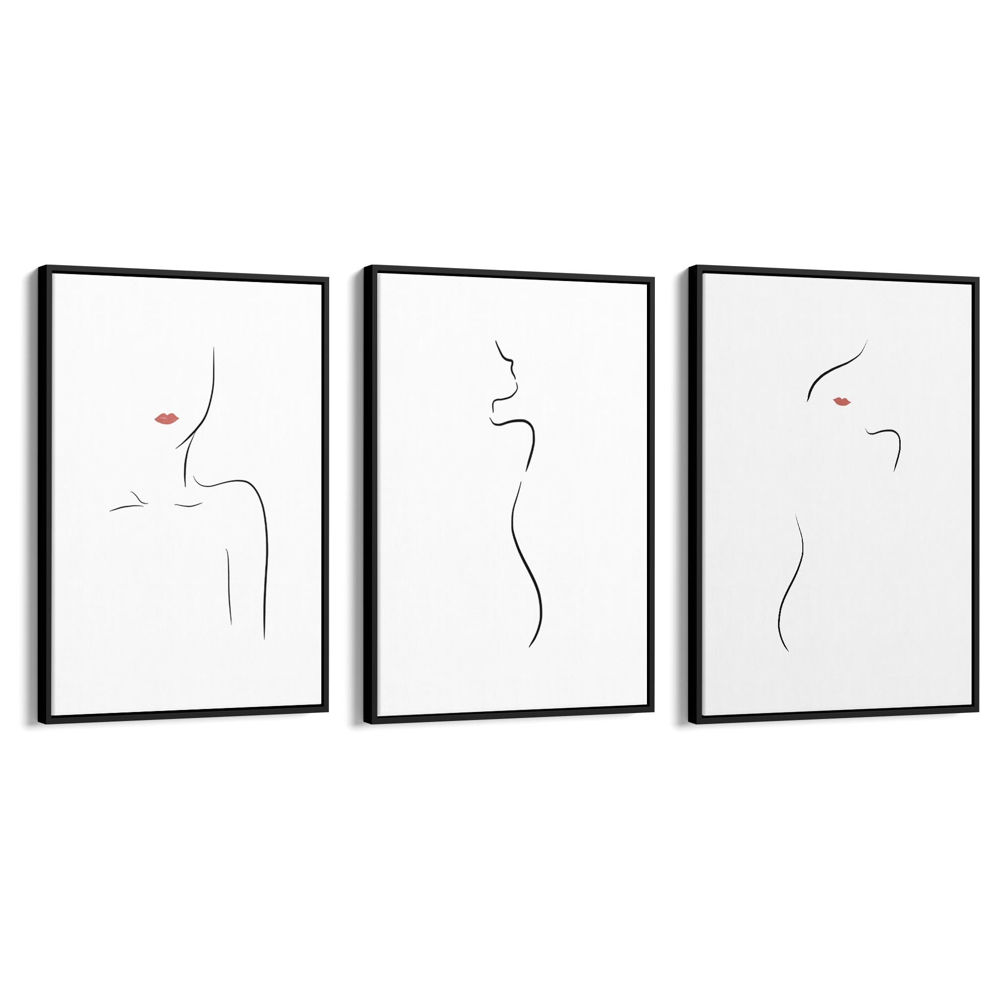 Set of Body Line Fashion Girls Bedroom Wall Art - The Affordable Art Company