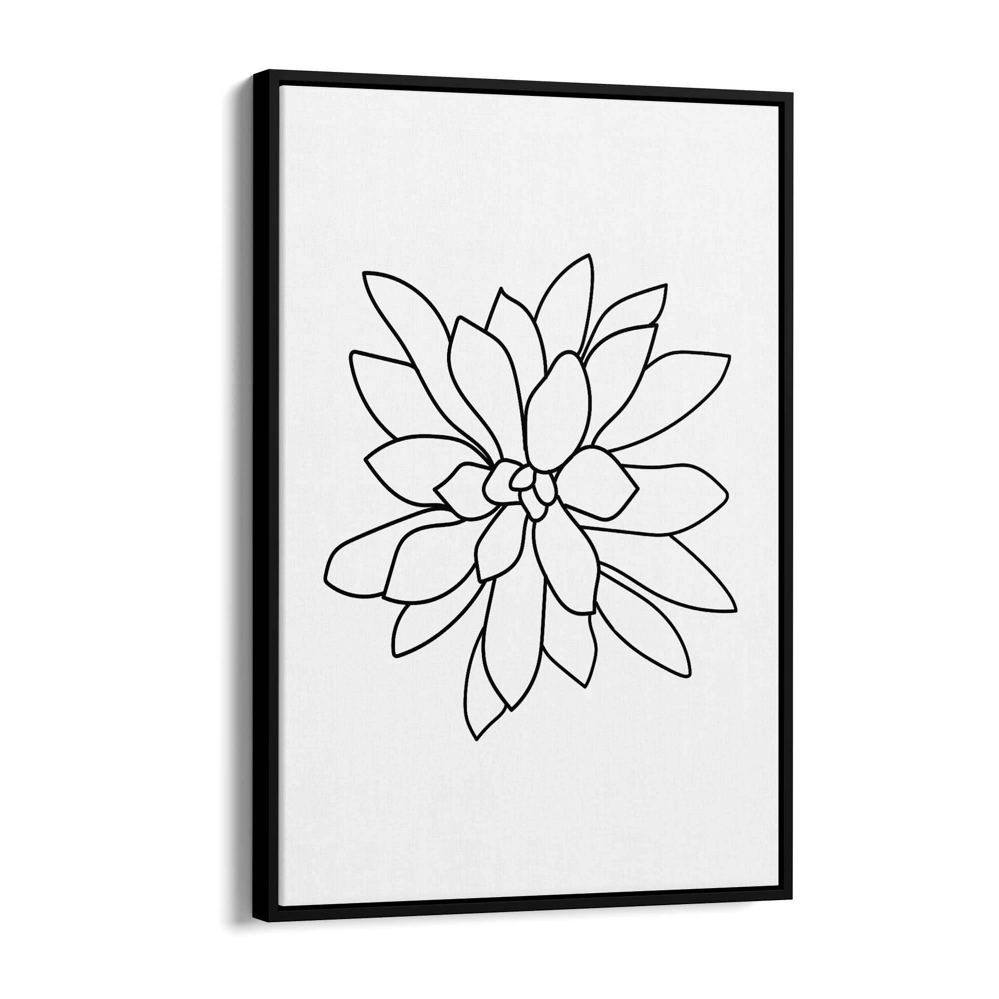 Minimal Flower Line Drawing Abstract Wall Art #5 - The Affordable Art Company