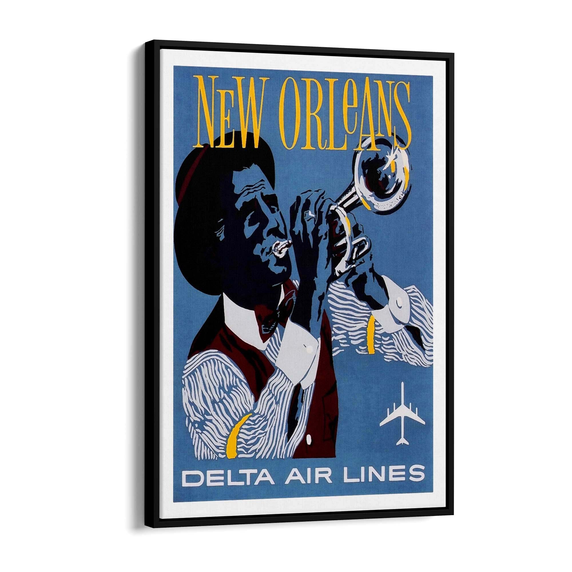New Orleans USA Jazz Vintage Travel Advert Art - The Affordable Art Company