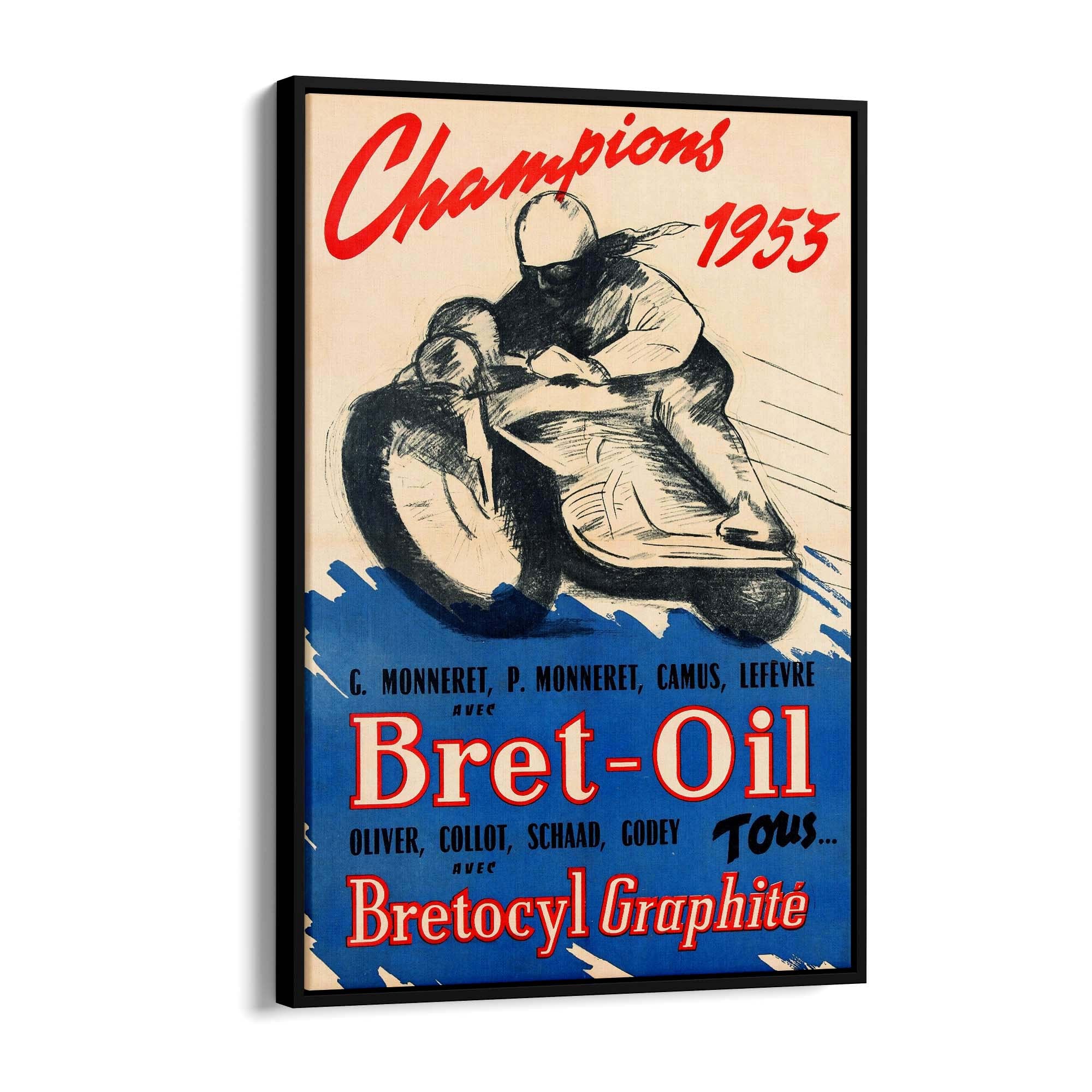 French Bret-Oil Vintage Advert Garage Wall Art - The Affordable Art Company