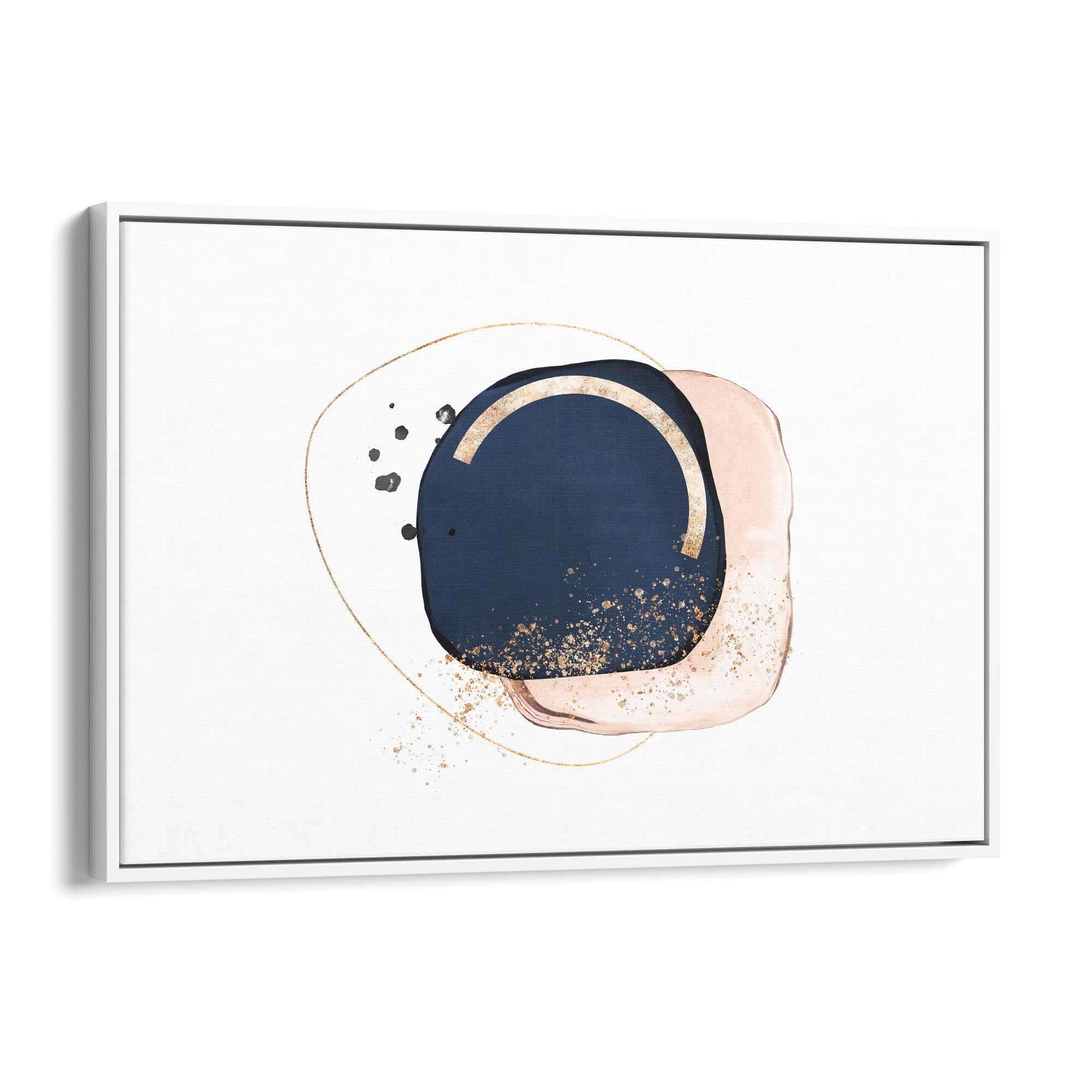 Blue Abstract Painting Minimal Modern Wall Art #11 - The Affordable Art Company