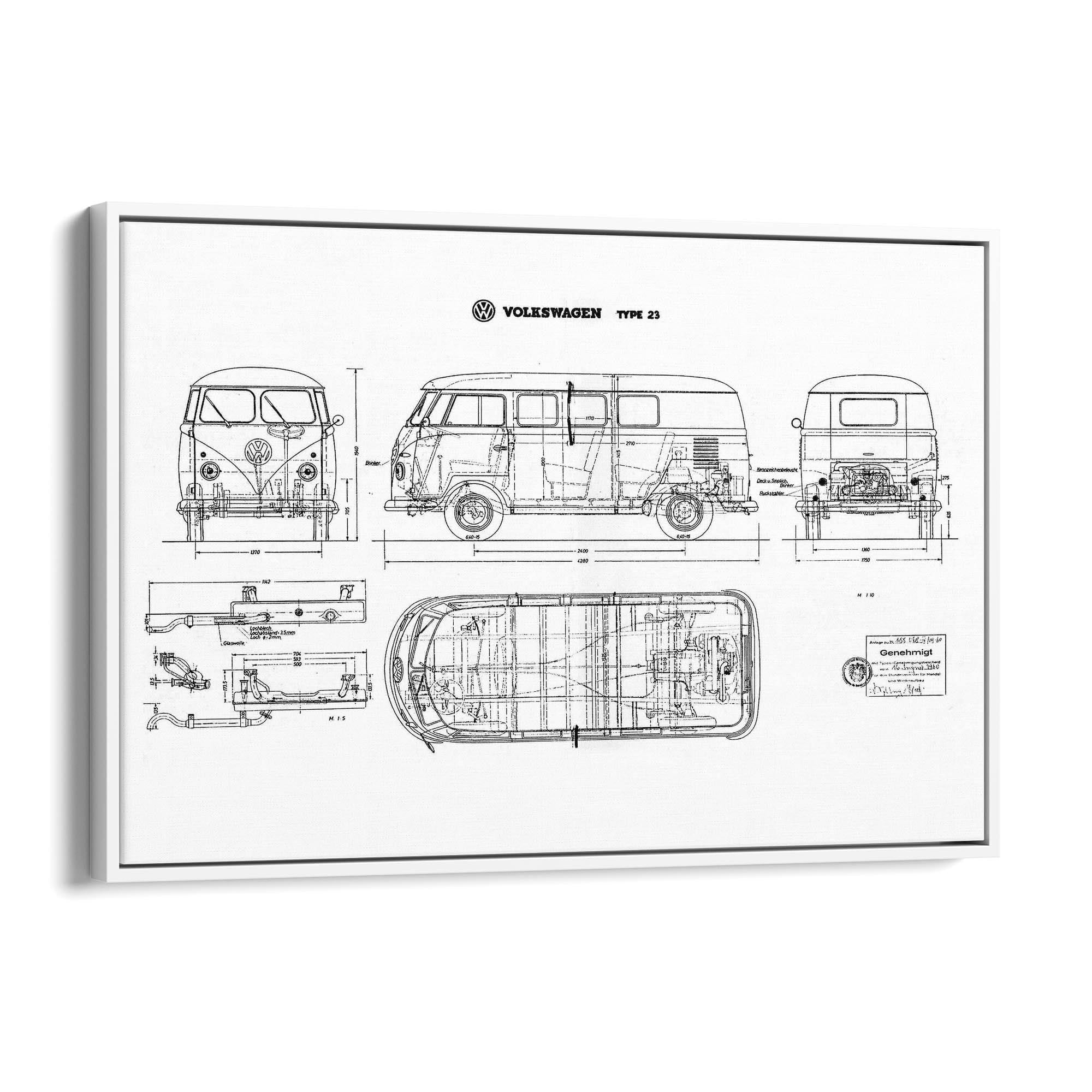 Vintage Volkswagen Camper Patent Wall Art #2 - The Affordable Art Company