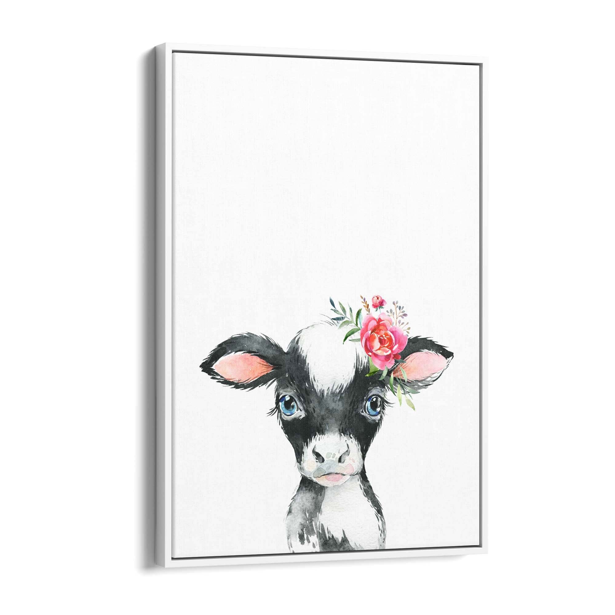 Cute Baby Cow Nursery Animal Gift Wall Art #1 - The Affordable Art Company
