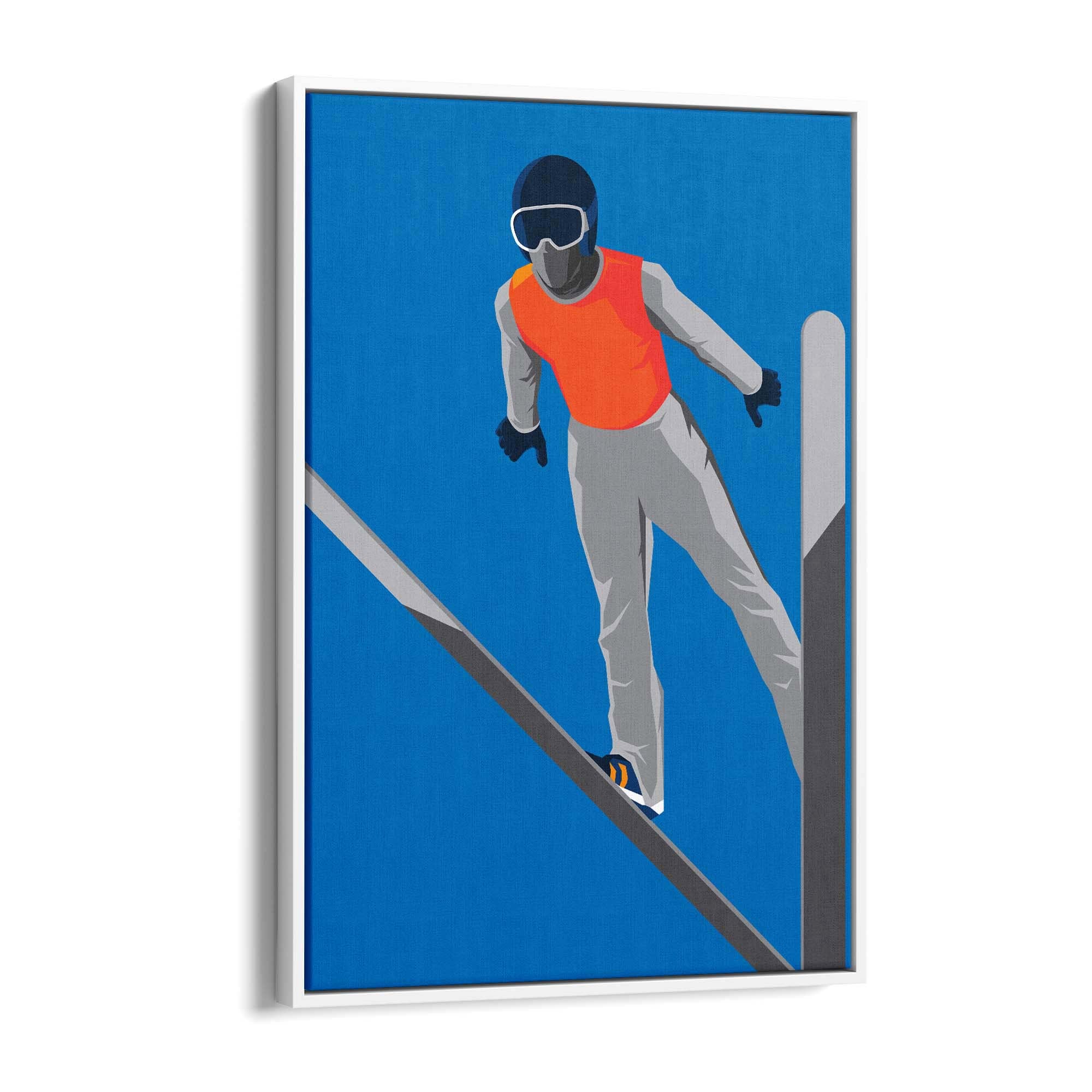 Retro Ski Winter Vintage Snow Cabin Wall Art #2 - The Affordable Art Company