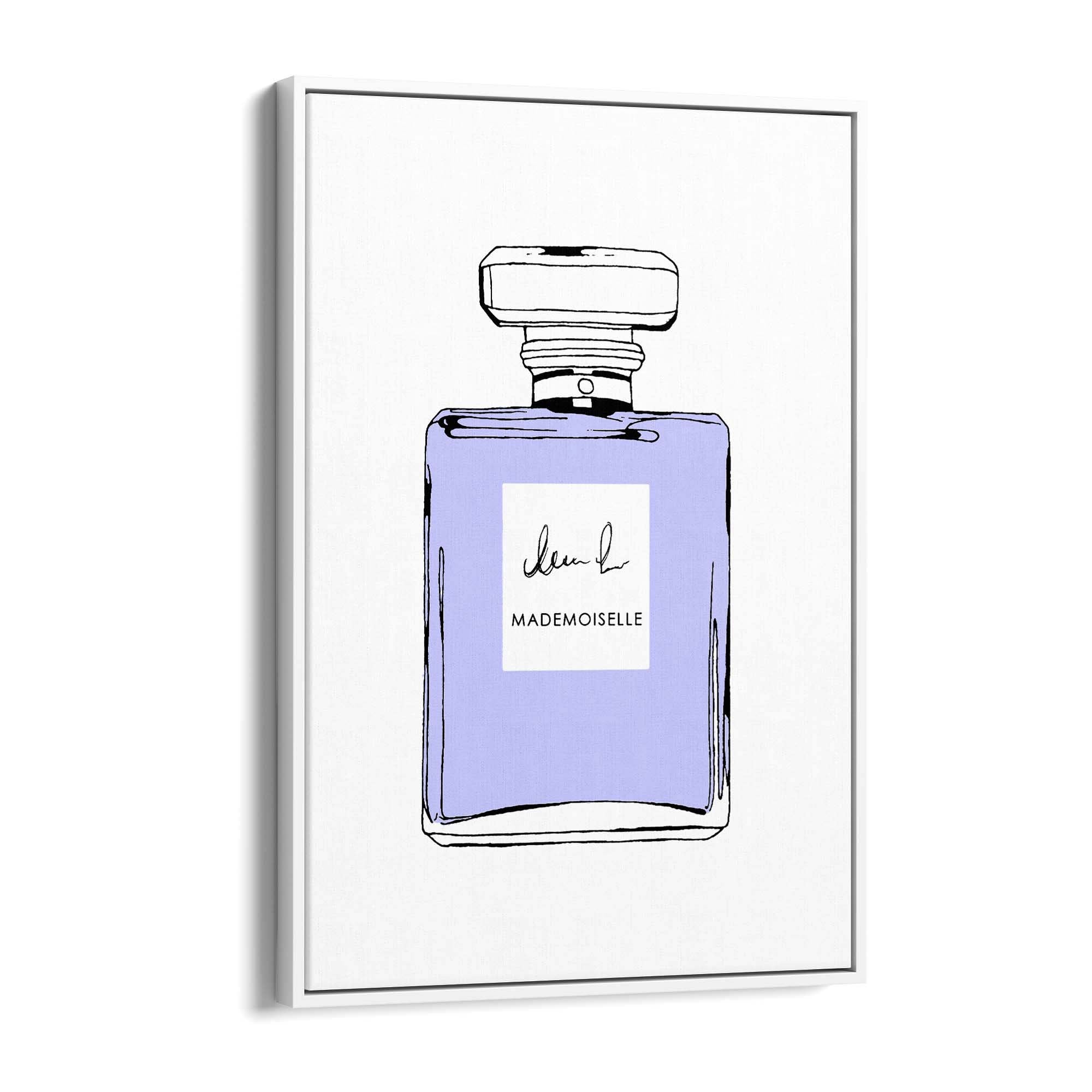 Purple Minimal Perfume Bottle Fashion Wall Art - The Affordable Art Company