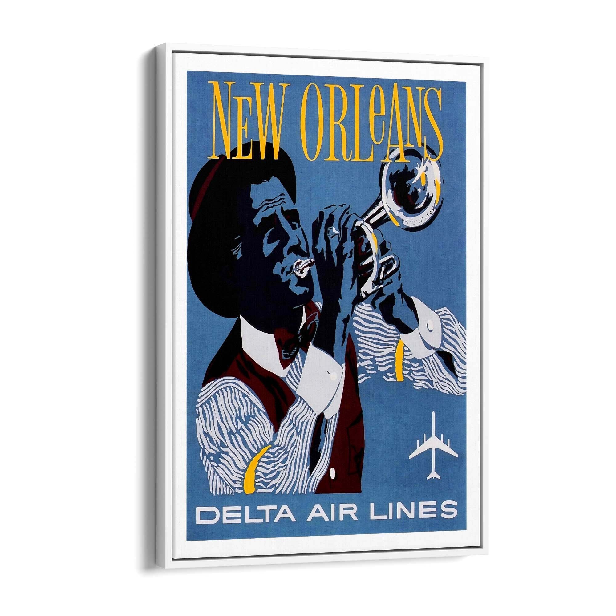 New Orleans USA Jazz Vintage Travel Advert Art - The Affordable Art Company