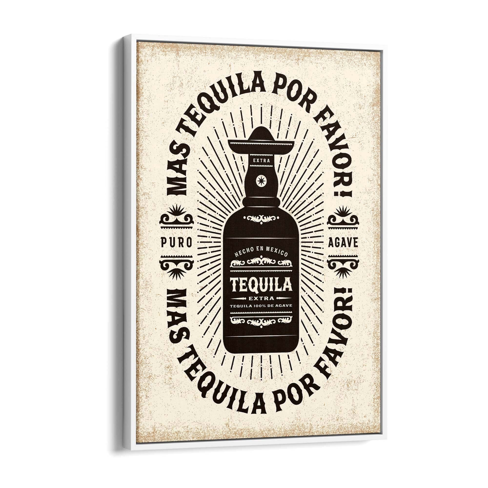 Tequila Vintage Advert Bar Pub Hotel Wall Art - The Affordable Art Company