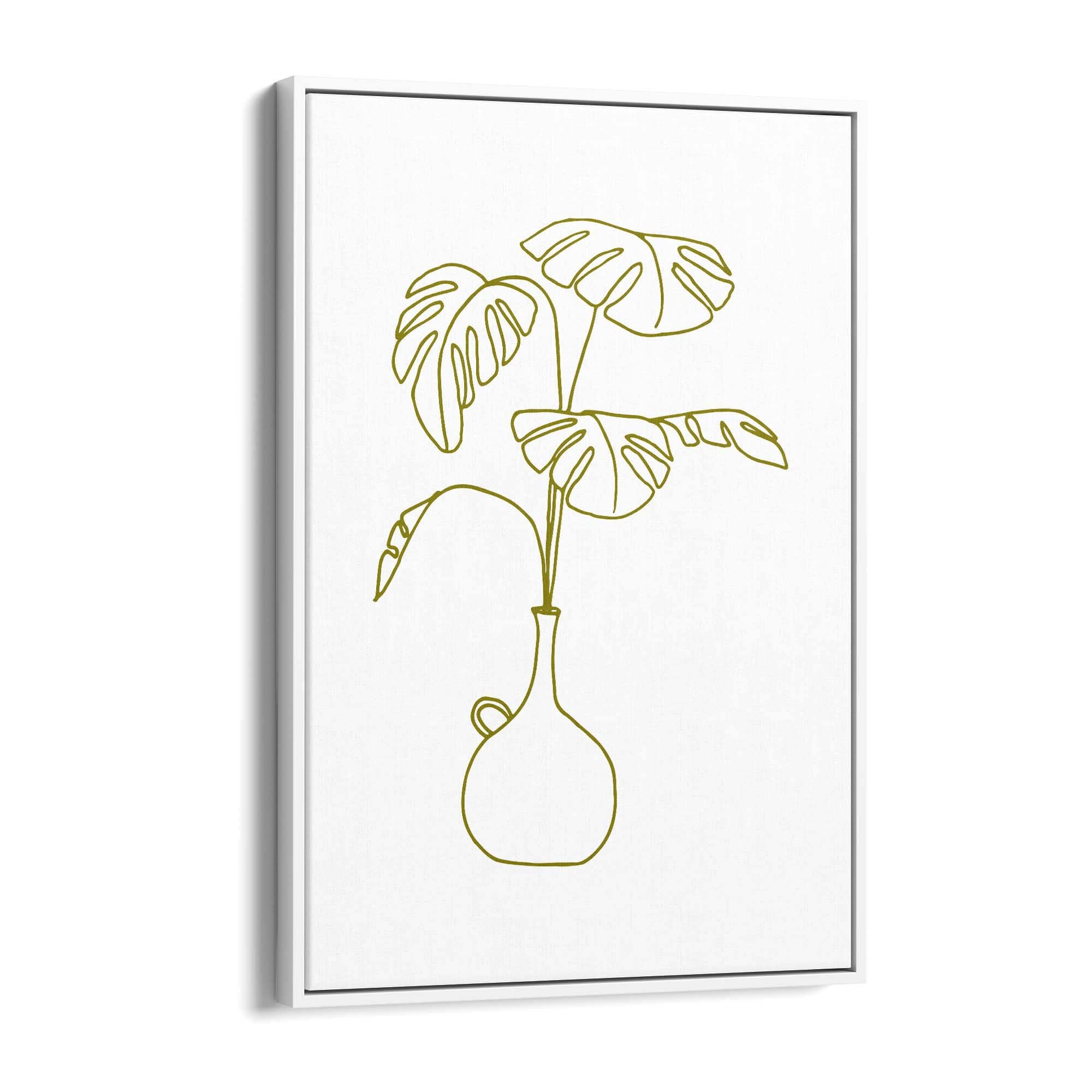 Abstract House Plant Minimal Living Room Wall Art #14 - The Affordable Art Company