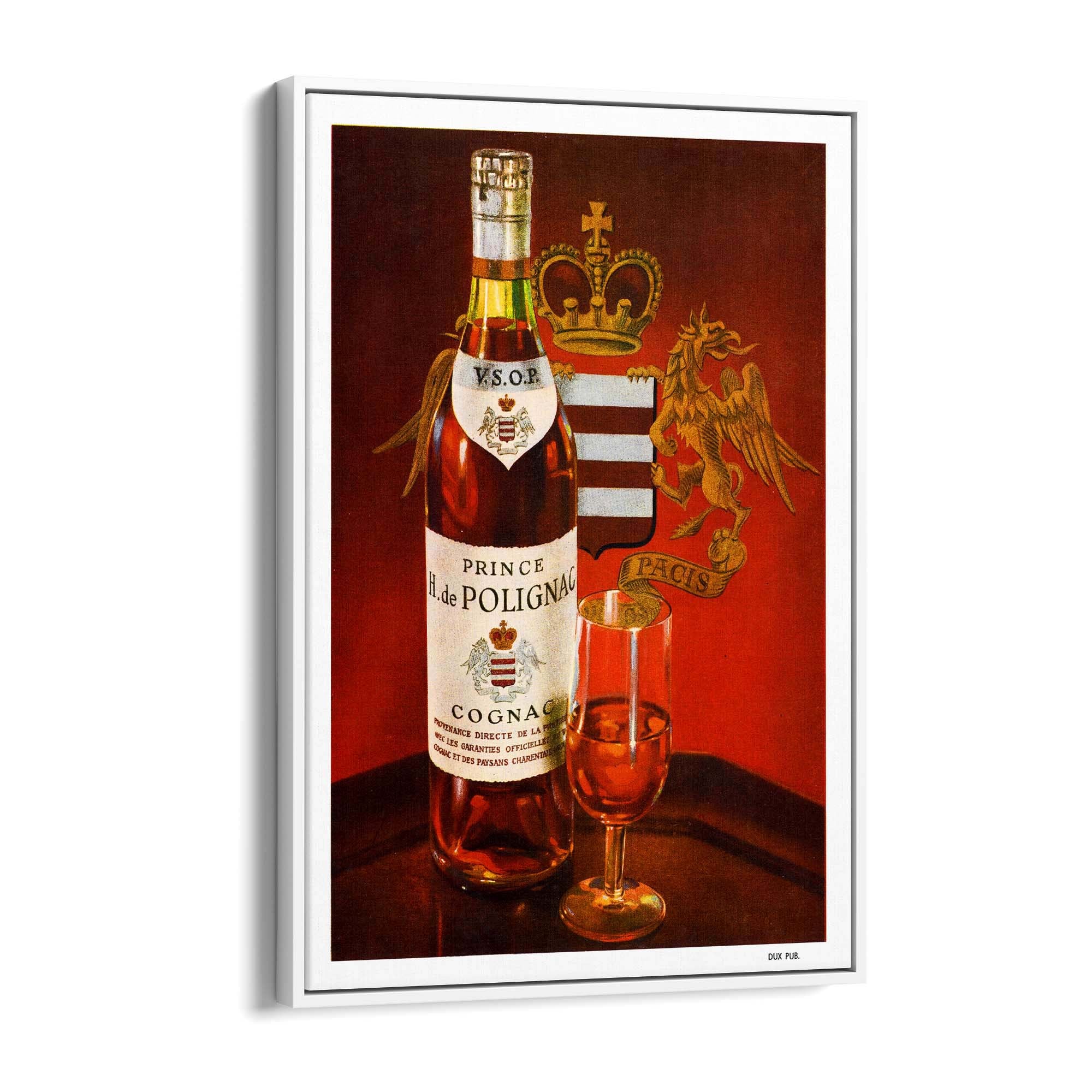 Prince Hubert Cognac Vintage Drinks Advert Wall Art - The Affordable Art Company