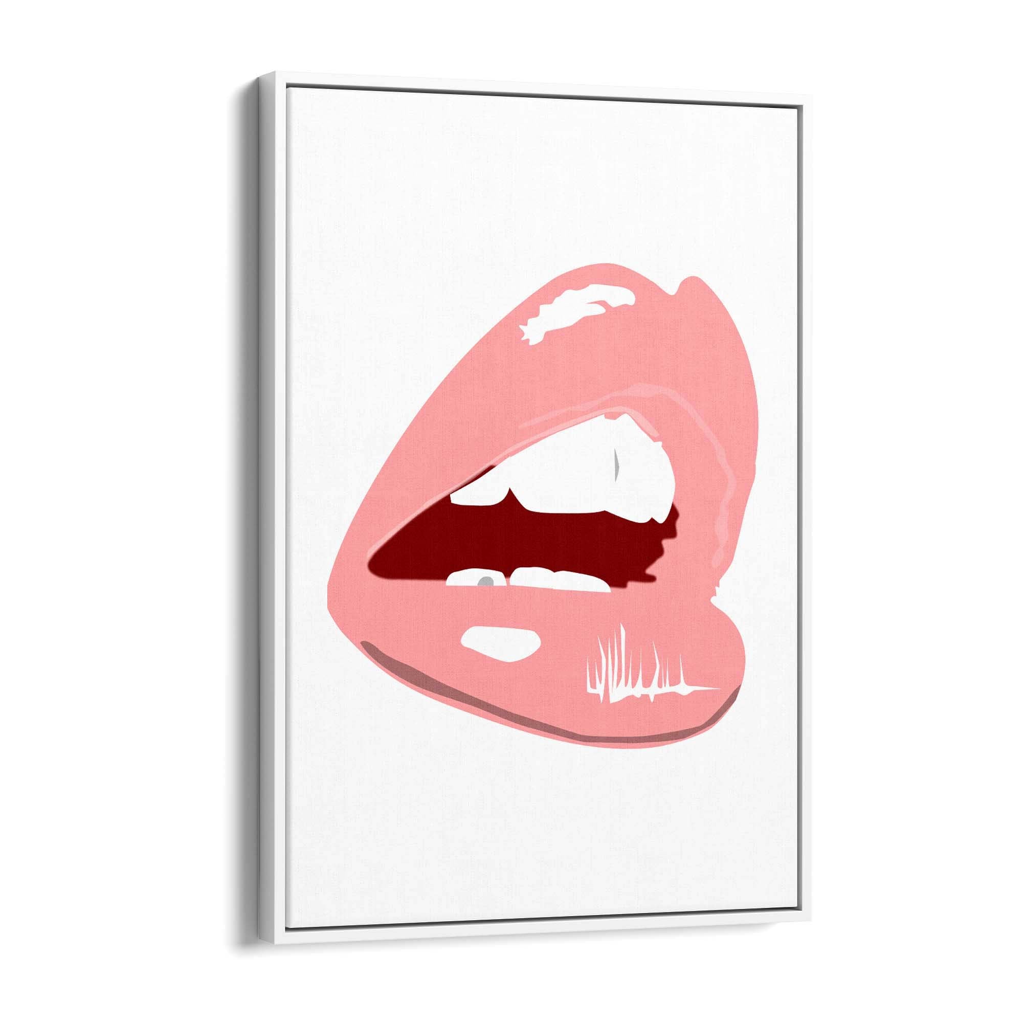 Pink Lips Fashion Girls Bedroom Makeup Wall Art - The Affordable Art Company