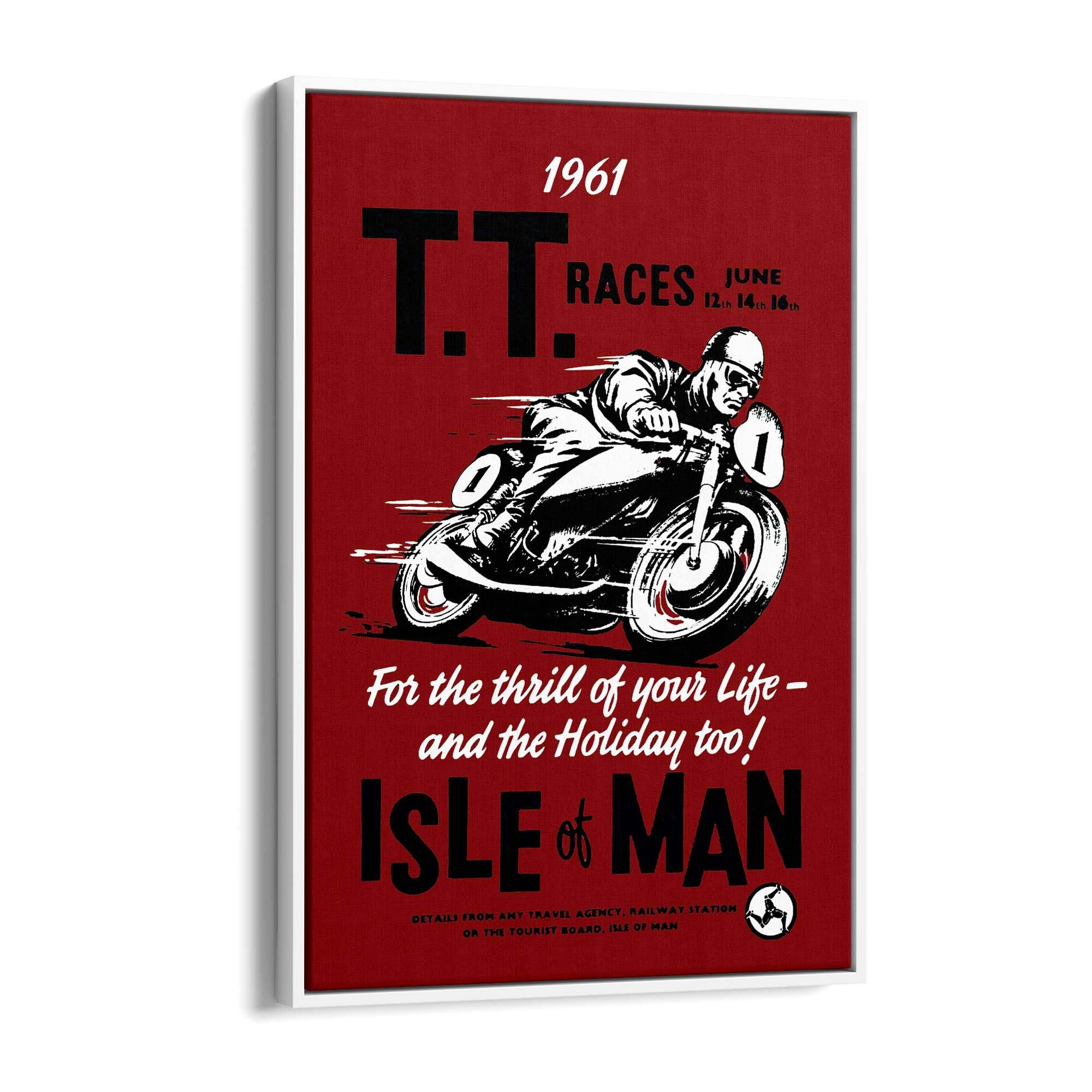 Motorcycle Vintage Man Cave Garage Wall Art - The Affordable Art Company