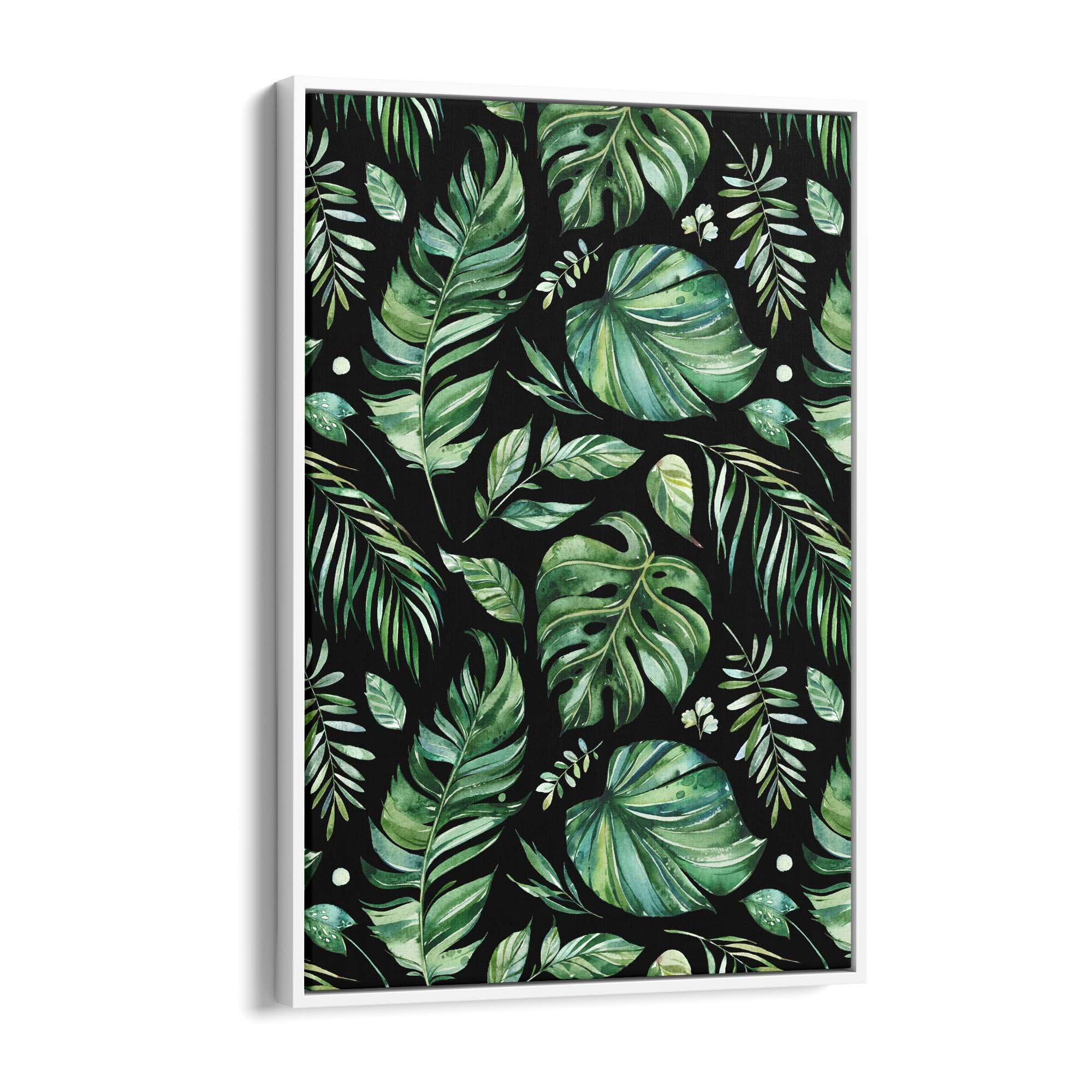 Tropical Leaf Pattern Green Plant Leaves Wall Art #4 - The Affordable Art Company